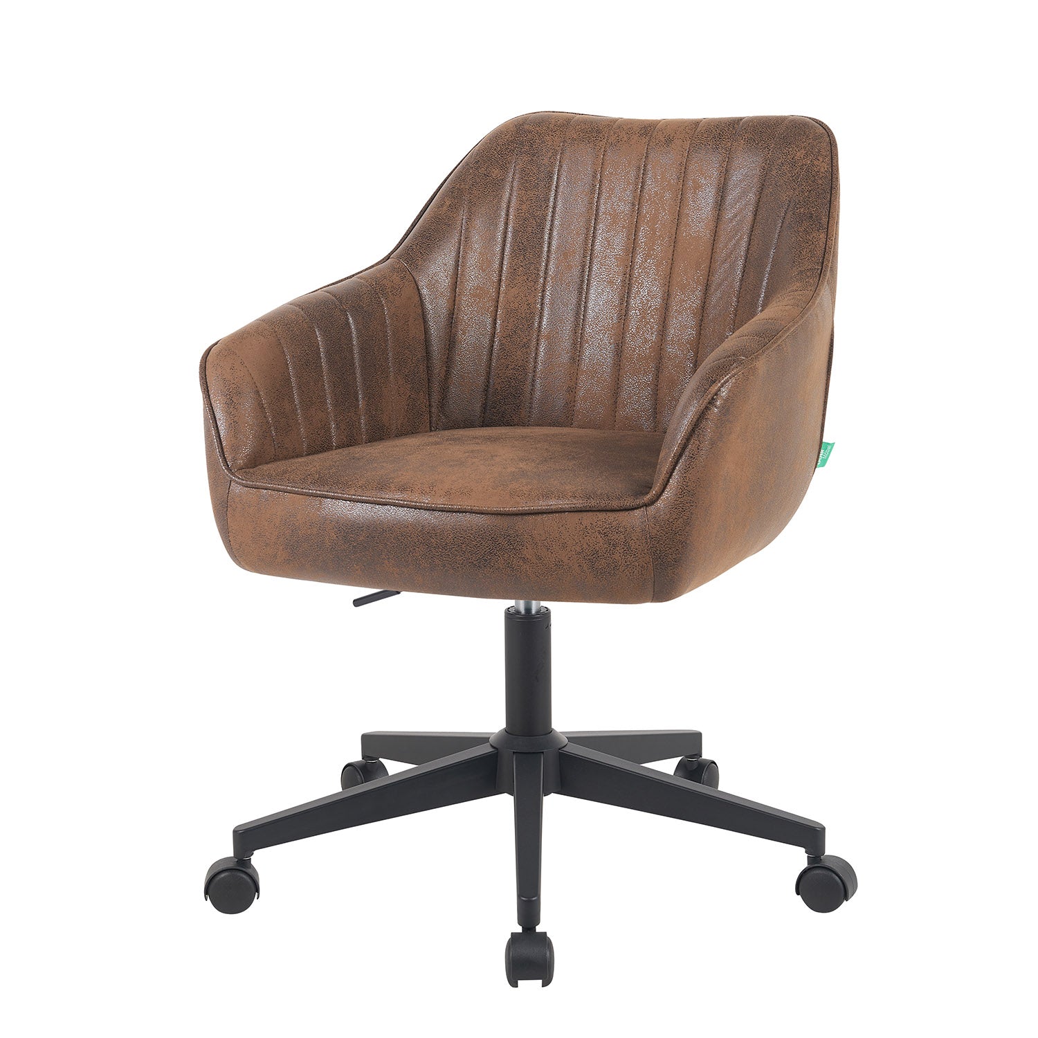 Bürostuhl Mika-Elio 2er-Set | mit Rollen | 360° drehbar | höhenverstellbar | pulverbeschichtet Matt-Schwarz | DUBI Möbel