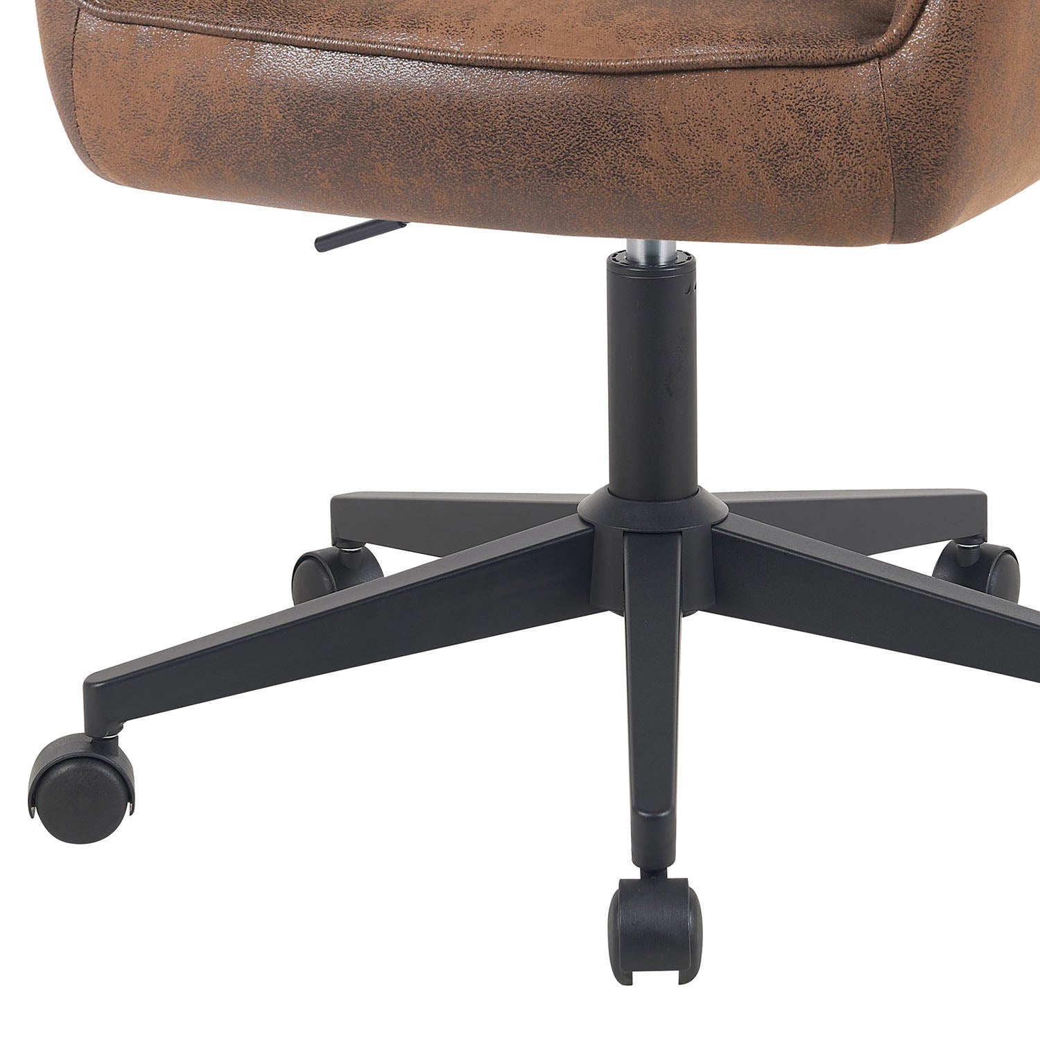 Bürostuhl Mika-Elio 2er-Set | mit Rollen | 360° drehbar | höhenverstellbar | pulverbeschichtet Matt-Schwarz | DUBI Möbel
