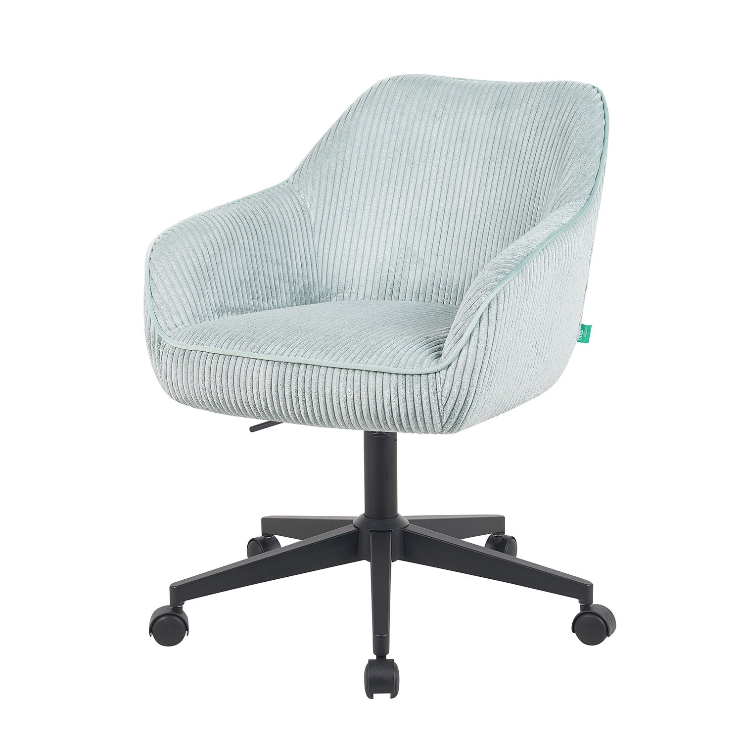 Bürostuhl Mika-Elio 2er-Set | mit Rollen | 360° drehbar | höhenverstellbar | pulverbeschichtet Matt-Schwarz | DUBI Möbel