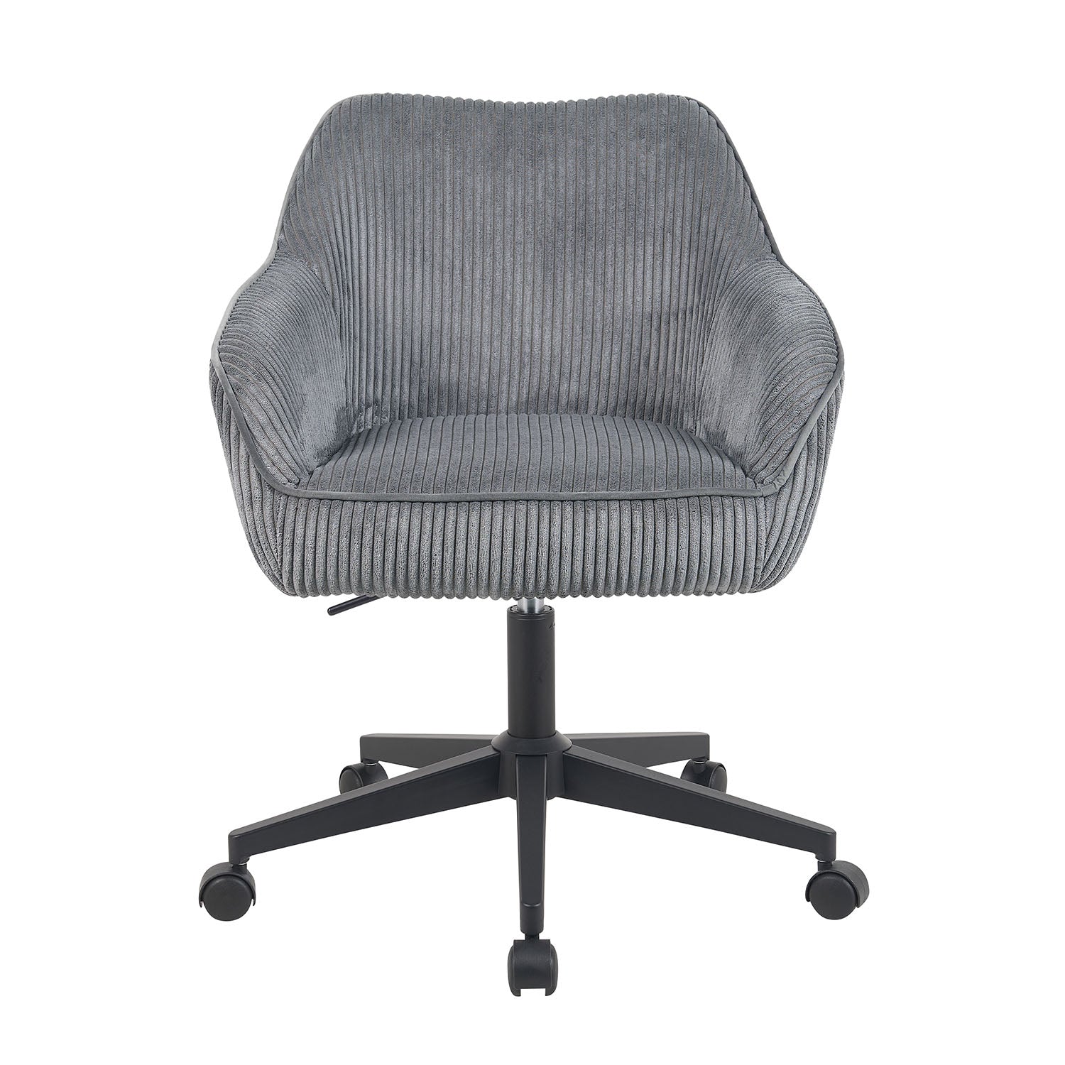 Bürostuhl Mika-Elio 2er-Set | mit Rollen | 360° drehbar | höhenverstellbar | pulverbeschichtet Matt-Schwarz | DUBI Möbel
