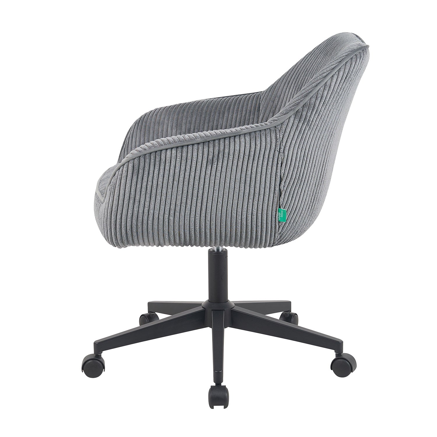 Bürostuhl Mika-Elio 2er-Set | mit Rollen | 360° drehbar | höhenverstellbar | pulverbeschichtet Matt-Schwarz | DUBI Möbel