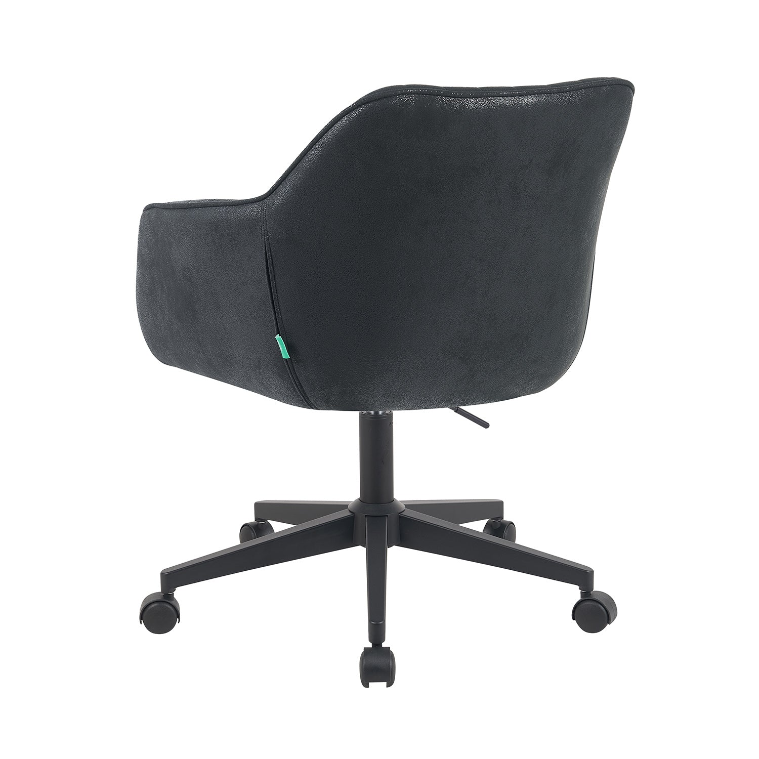 Bürostuhl Mika-Elio 2er-Set | mit Rollen | 360° drehbar | höhenverstellbar | pulverbeschichtet Matt-Schwarz | DUBI Möbel