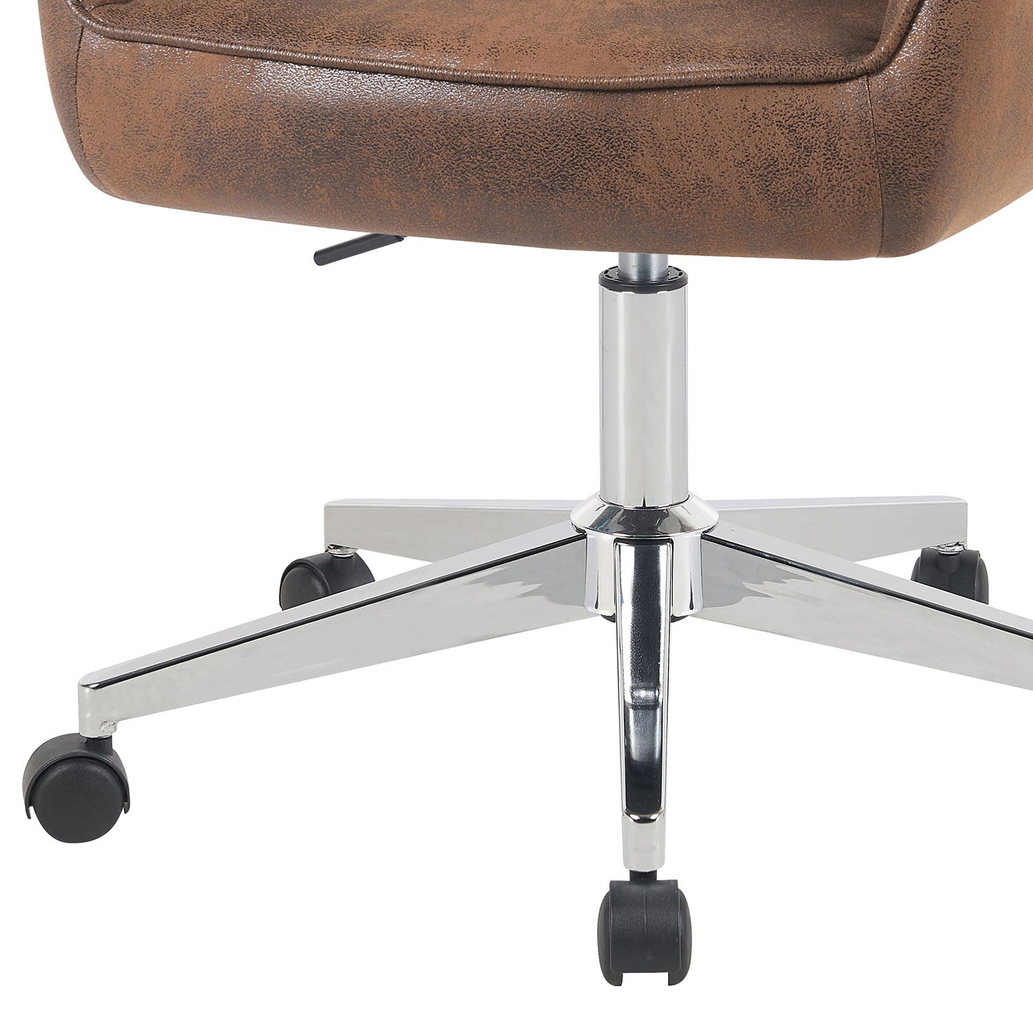Bürostuhl Mika-Noel 2er-Set | mit Rollen | 360° drehbar | höhenverstellbar | Chrom | DUBI Möbel