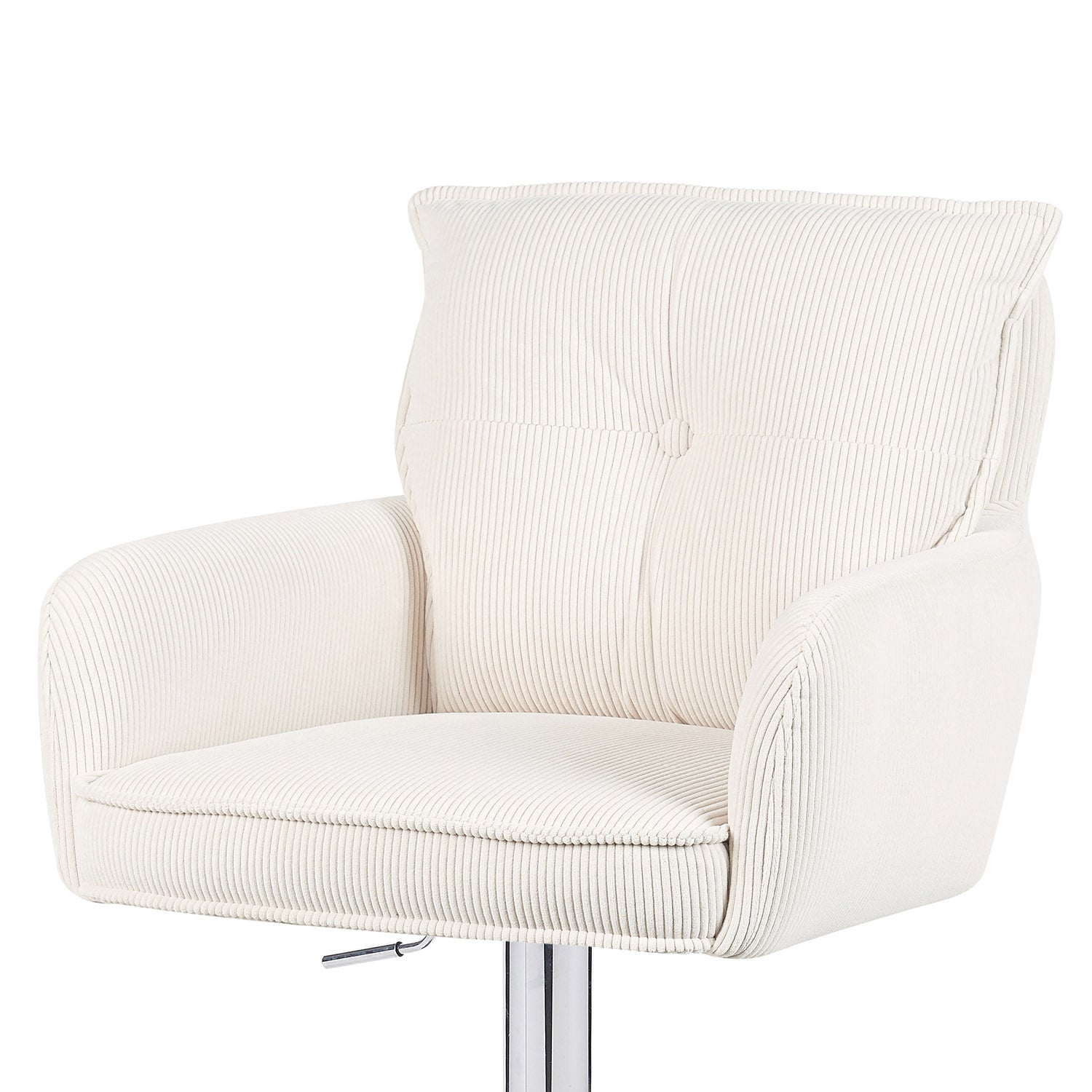 Barhocker Kira 2er-Set | Cord | Chromgestell höhenverstellbar | drehbar | DUBI Möbel