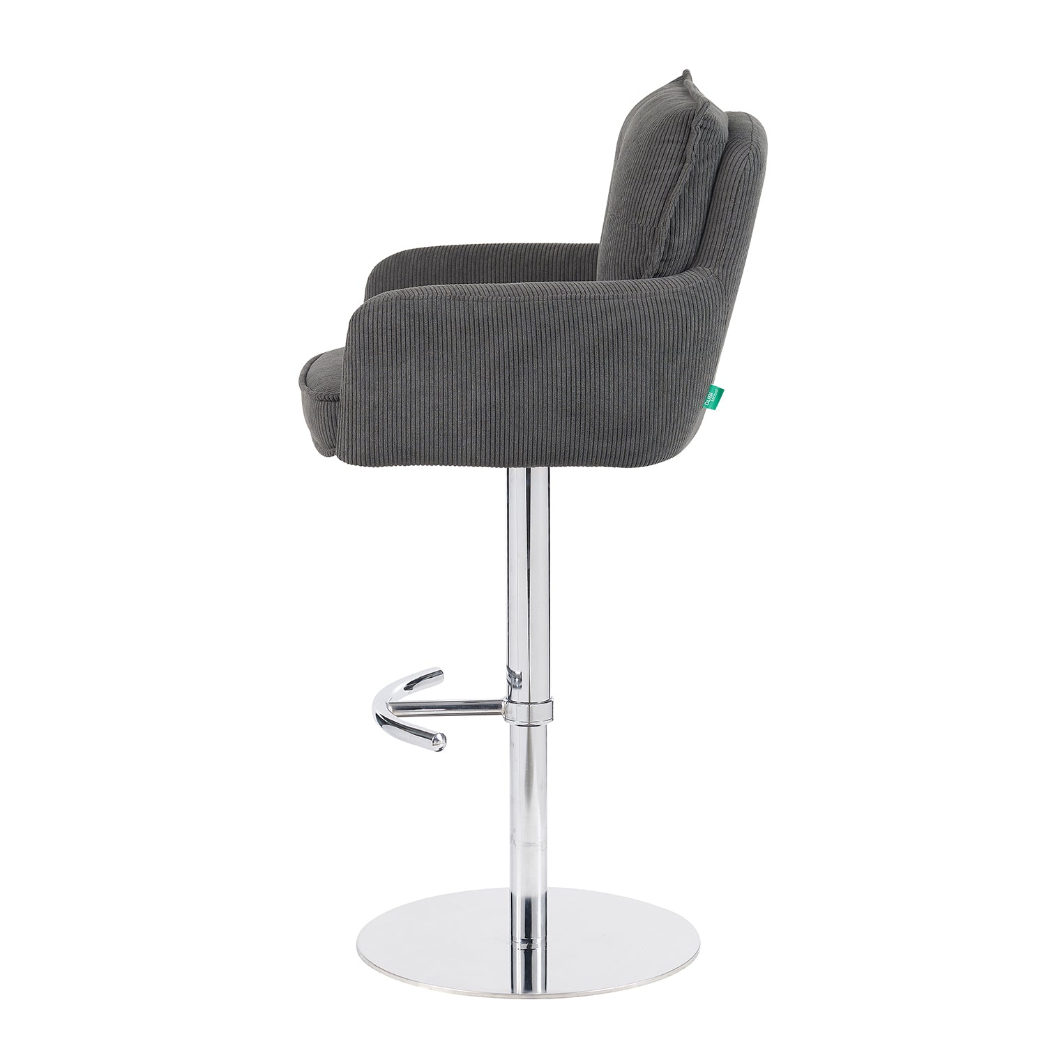 Barhocker Kira 2er-Set | Cord | Chromgestell höhenverstellbar | drehbar | DUBI Möbel
