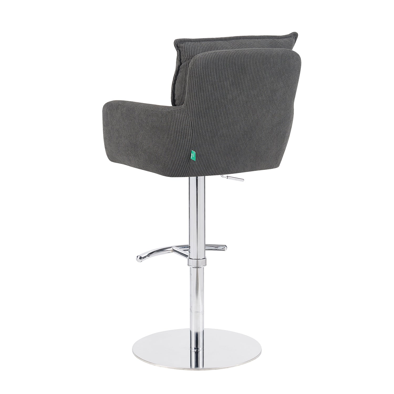 Barhocker Kira 2er-Set | Cord | Chromgestell höhenverstellbar | drehbar | DUBI Möbel