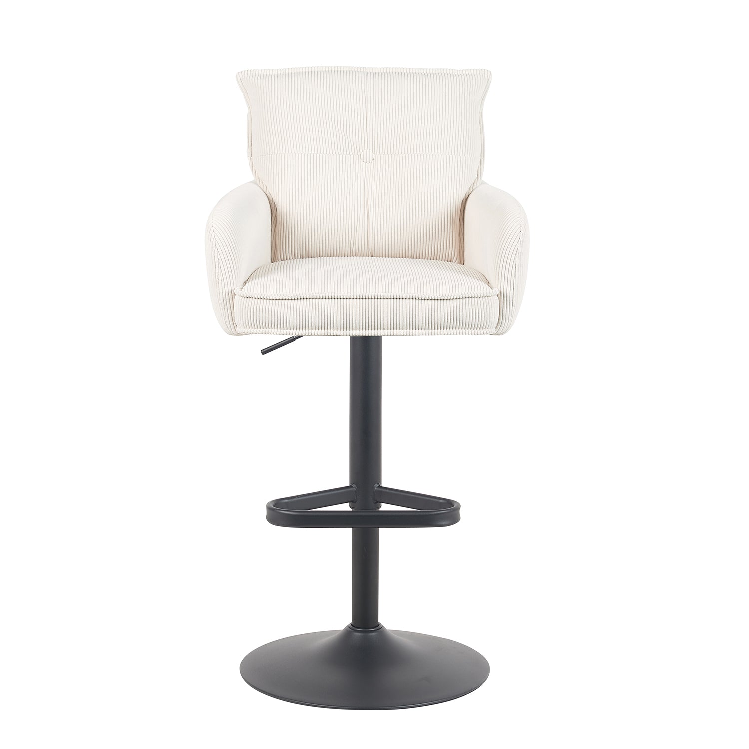 Barhocker Nova 2er-Set | Gestell Matt-Schwarz | drehbar | höhenverstellbar | DUBI Möbel