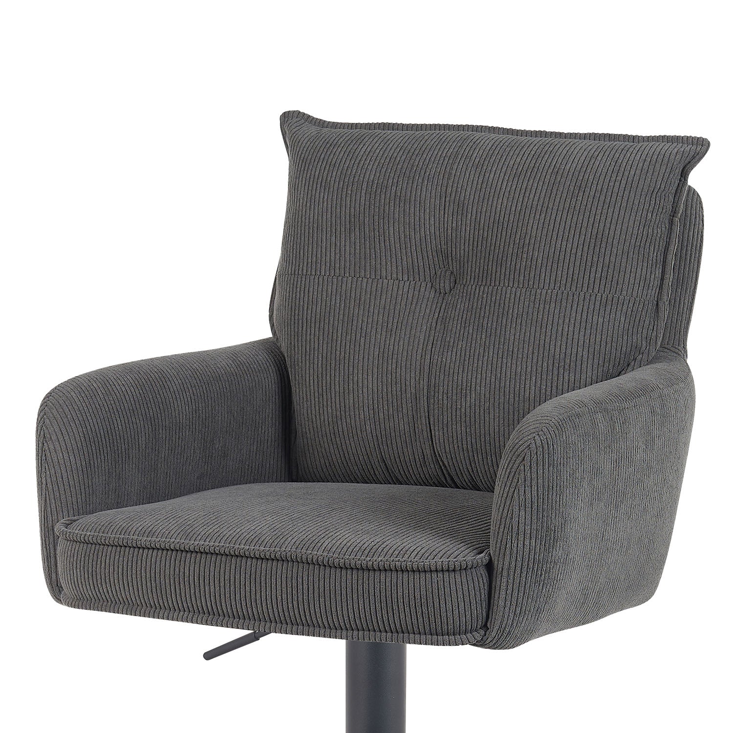 Barhocker Nova 2er-Set | Gestell Matt-Schwarz | drehbar | höhenverstellbar | DUBI Möbel