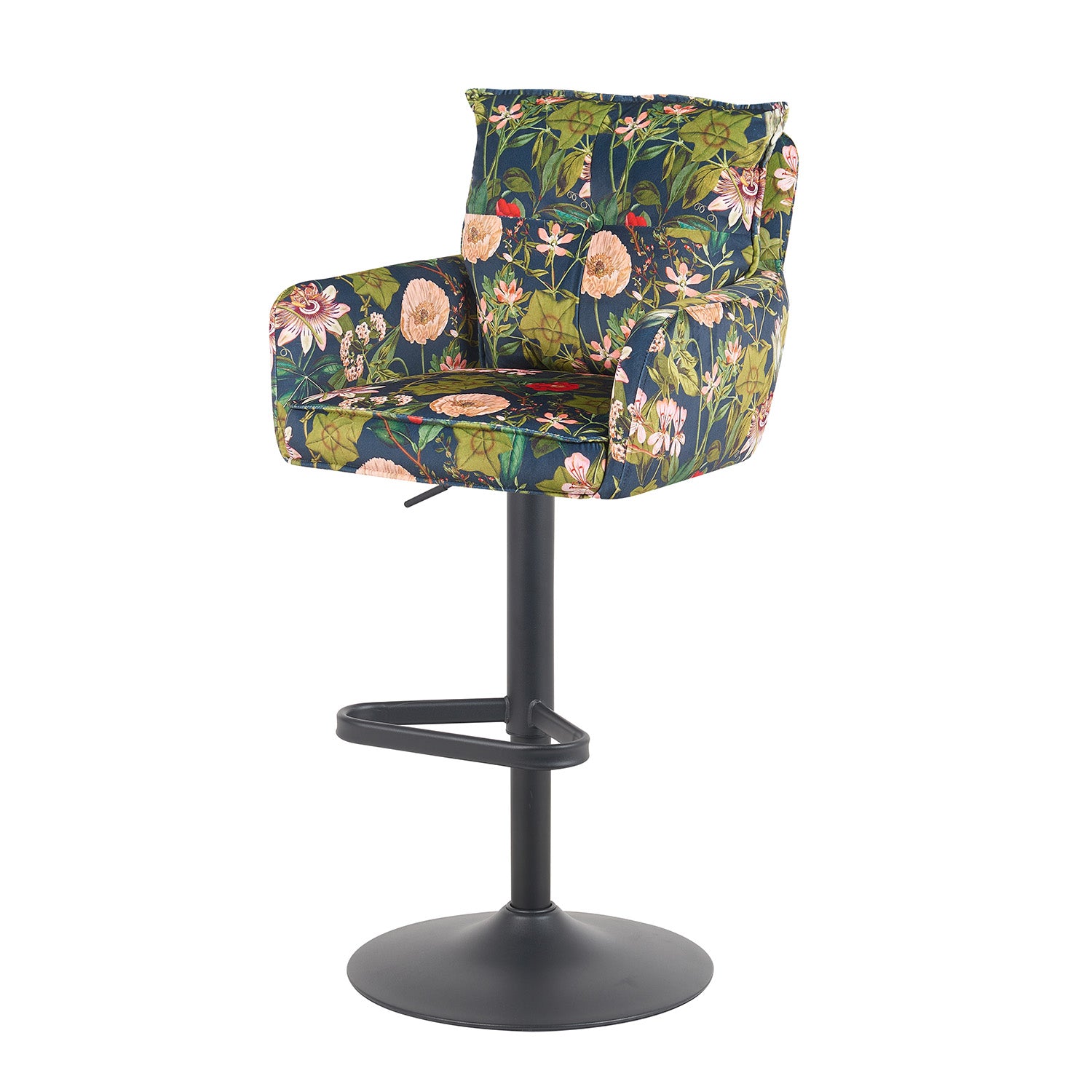Barhocker Nova 2er-Set | Gestell Matt-Schwarz | drehbar | höhenverstellbar | DUBI Möbel