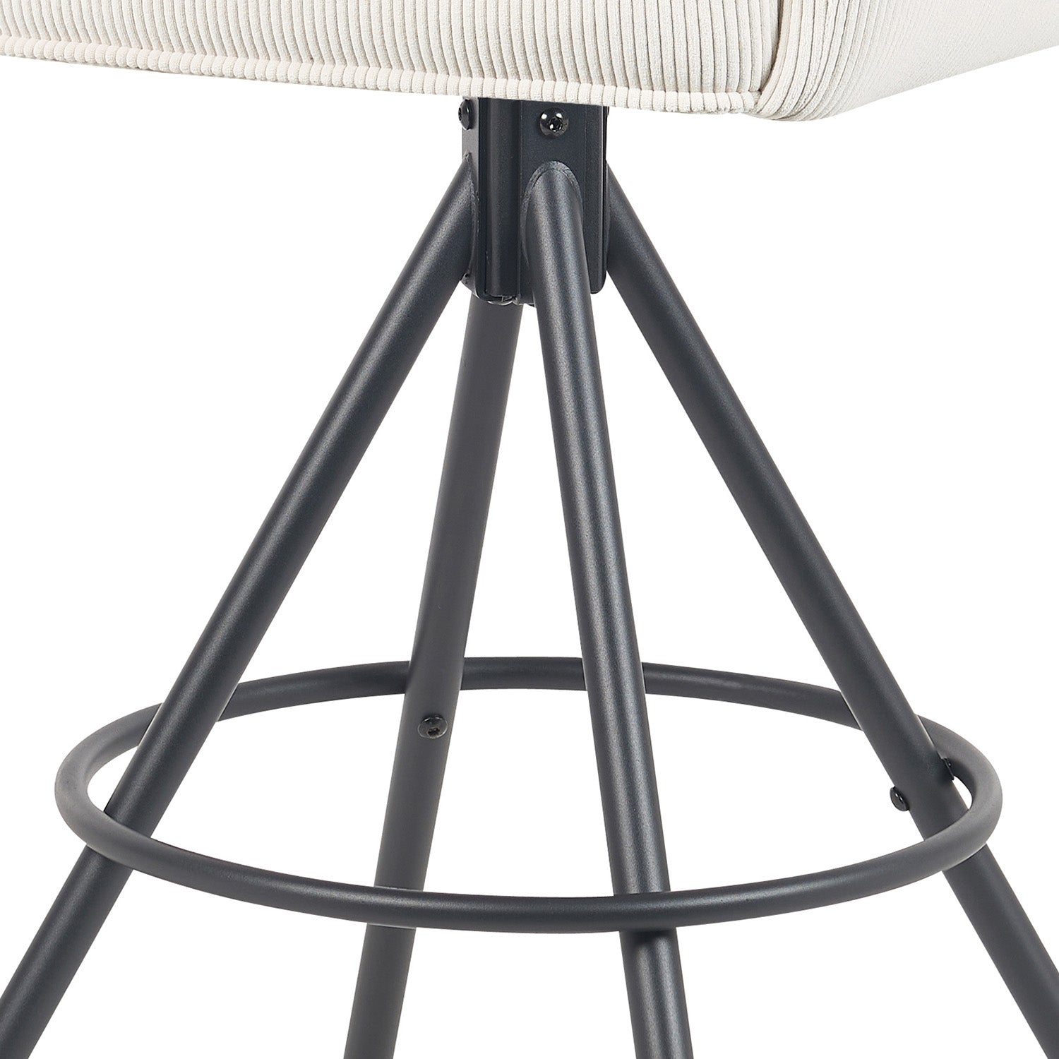 Barhocker Nila 2er-Set | Gestell Matt-Schwarz | drehbar | DUBI Möbel