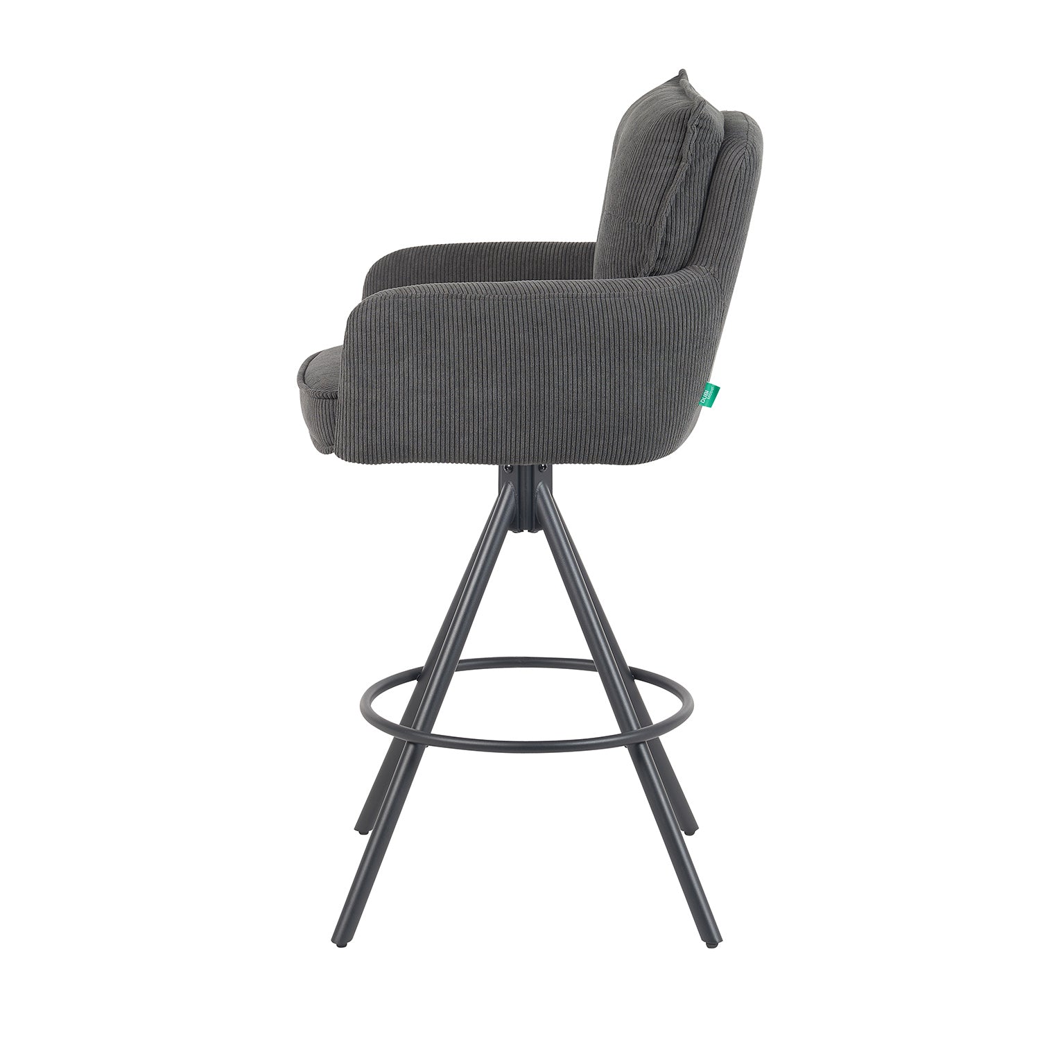 Barhocker Nila 2er-Set | Gestell Matt-Schwarz | drehbar | DUBI Möbel