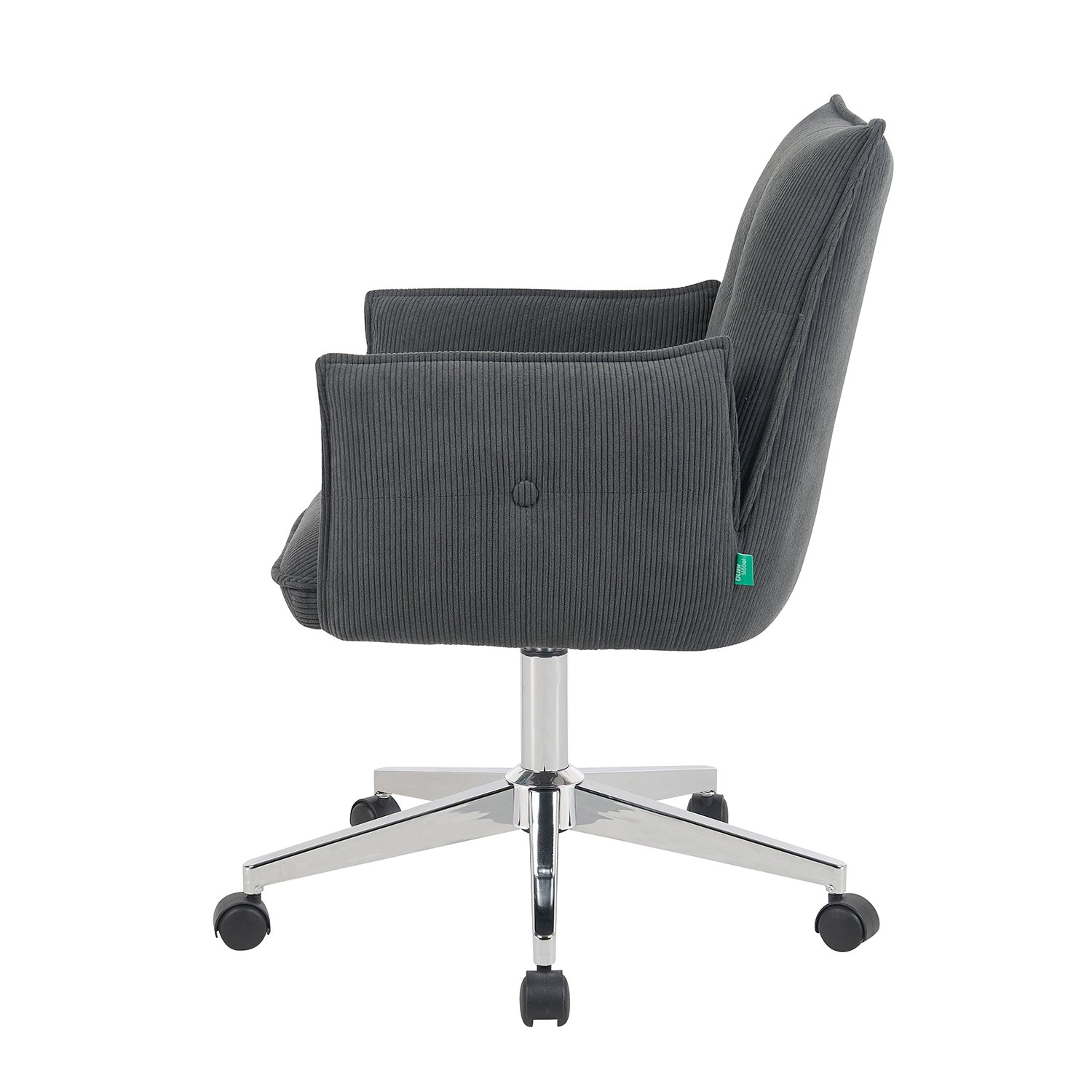 Bürostuhl Mika-Cleo 2er-Set | mit Rollen | 360° drehbar | höhenverstellbar | Chrom | DUBI Möbel