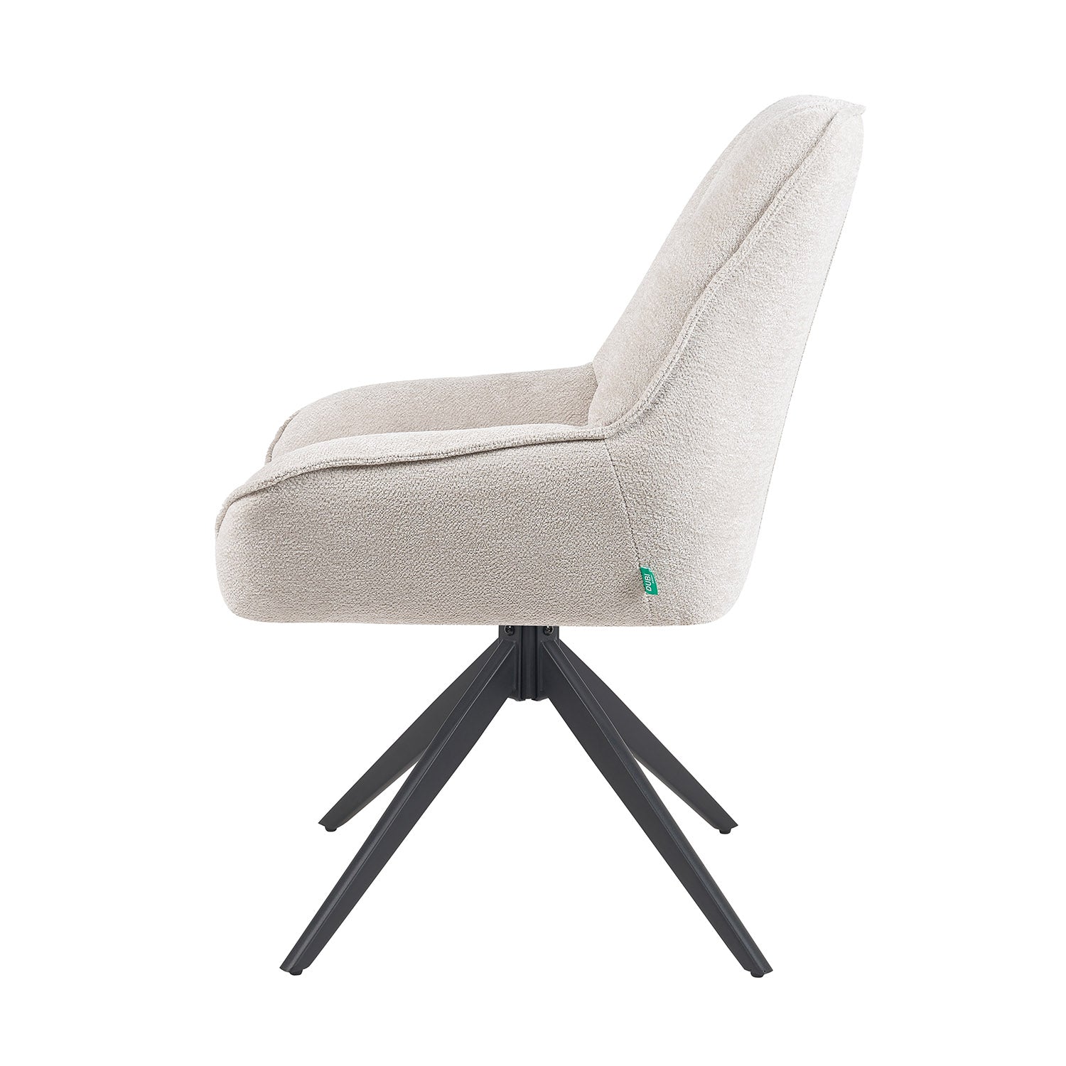 Esszimmerstuhl Mika-Zoe 2er-Set | 360° drehbar | Metall pulverbeschichtet Matt-Schwarz | DUBI Möbel