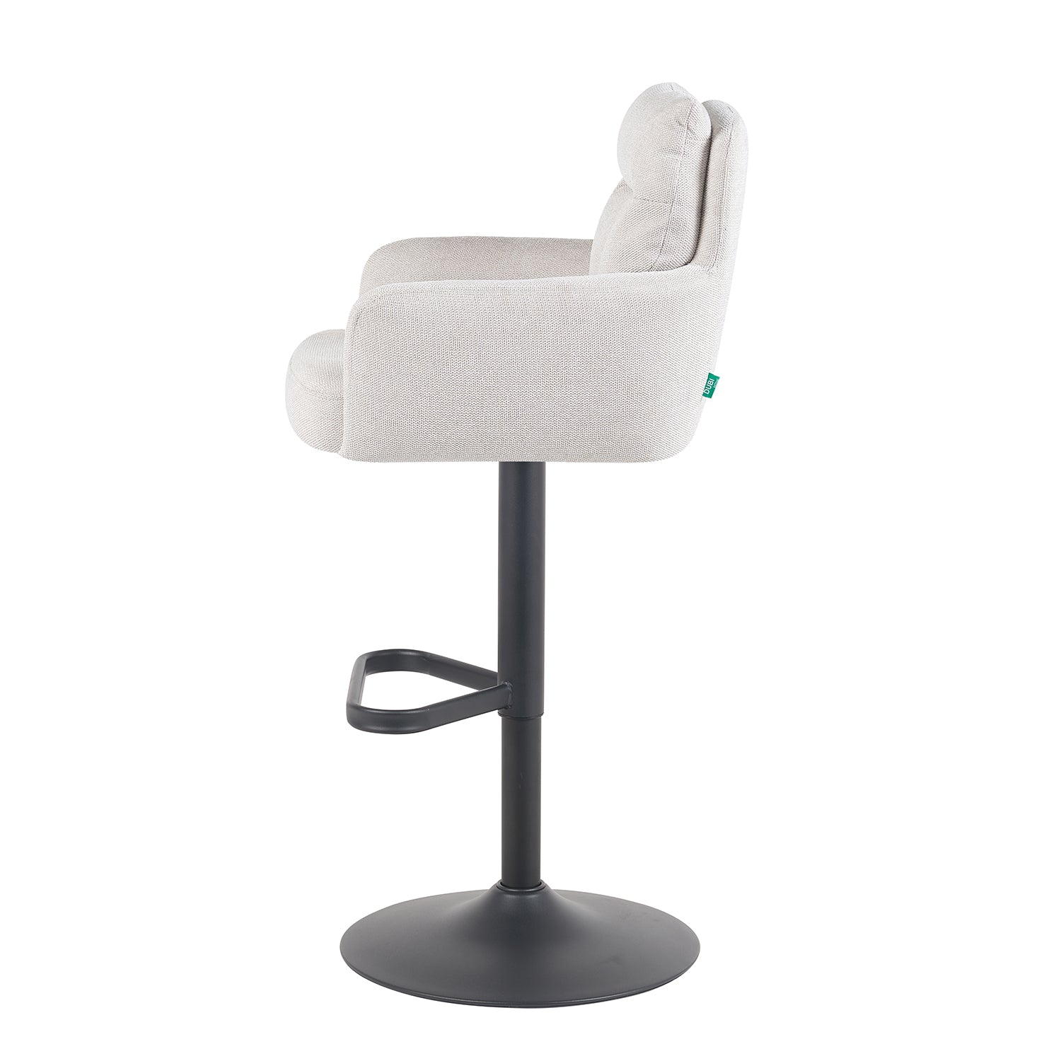 Barhocker Aris 2er-Set | Gestell Matt-Schwarz | drehbar | höhenverstellbar | DUBI Möbel