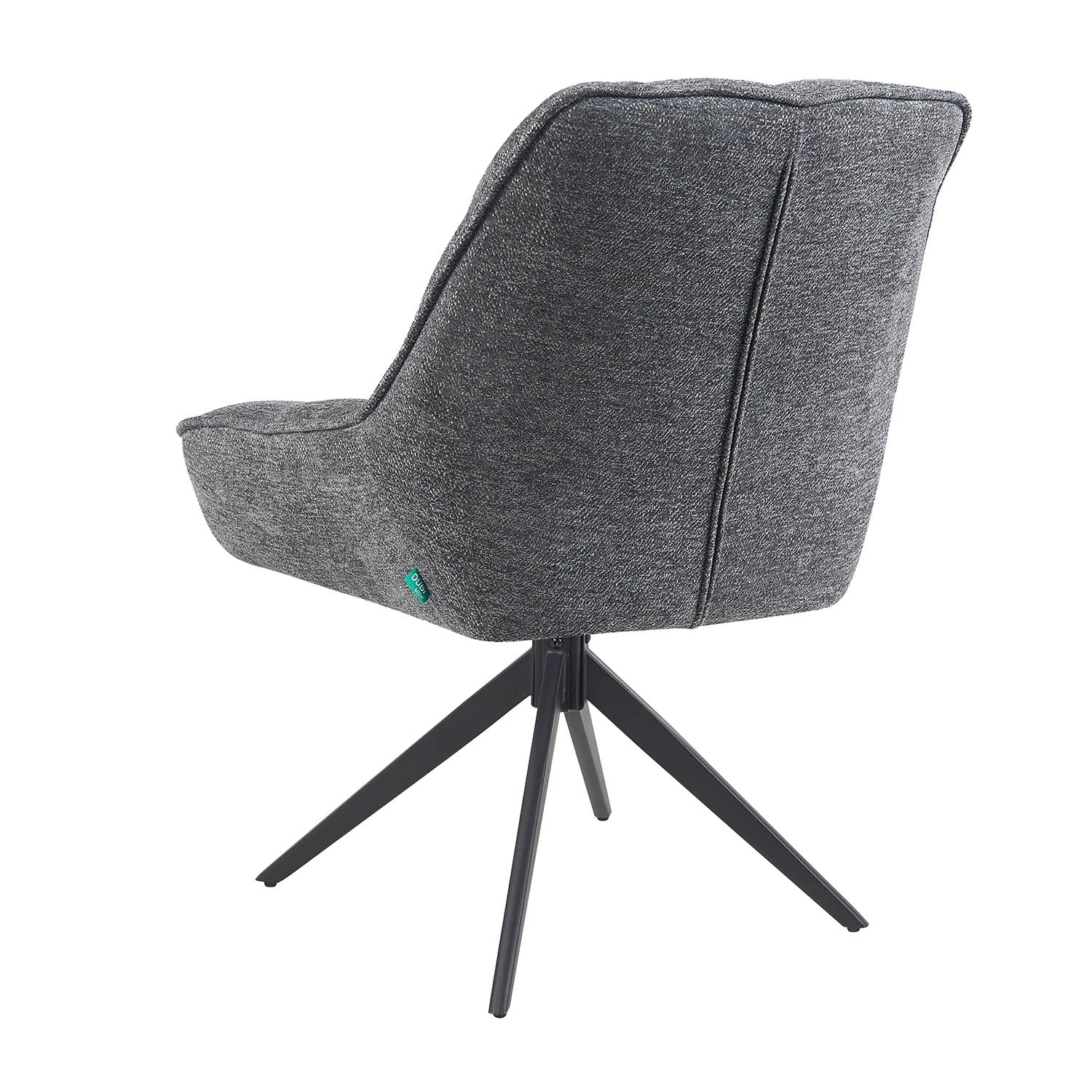 Esszimmerstuhl Mika-Zoe 2er-Set | 360° drehbar | Metall pulverbeschichtet Matt-Schwarz | DUBI Möbel