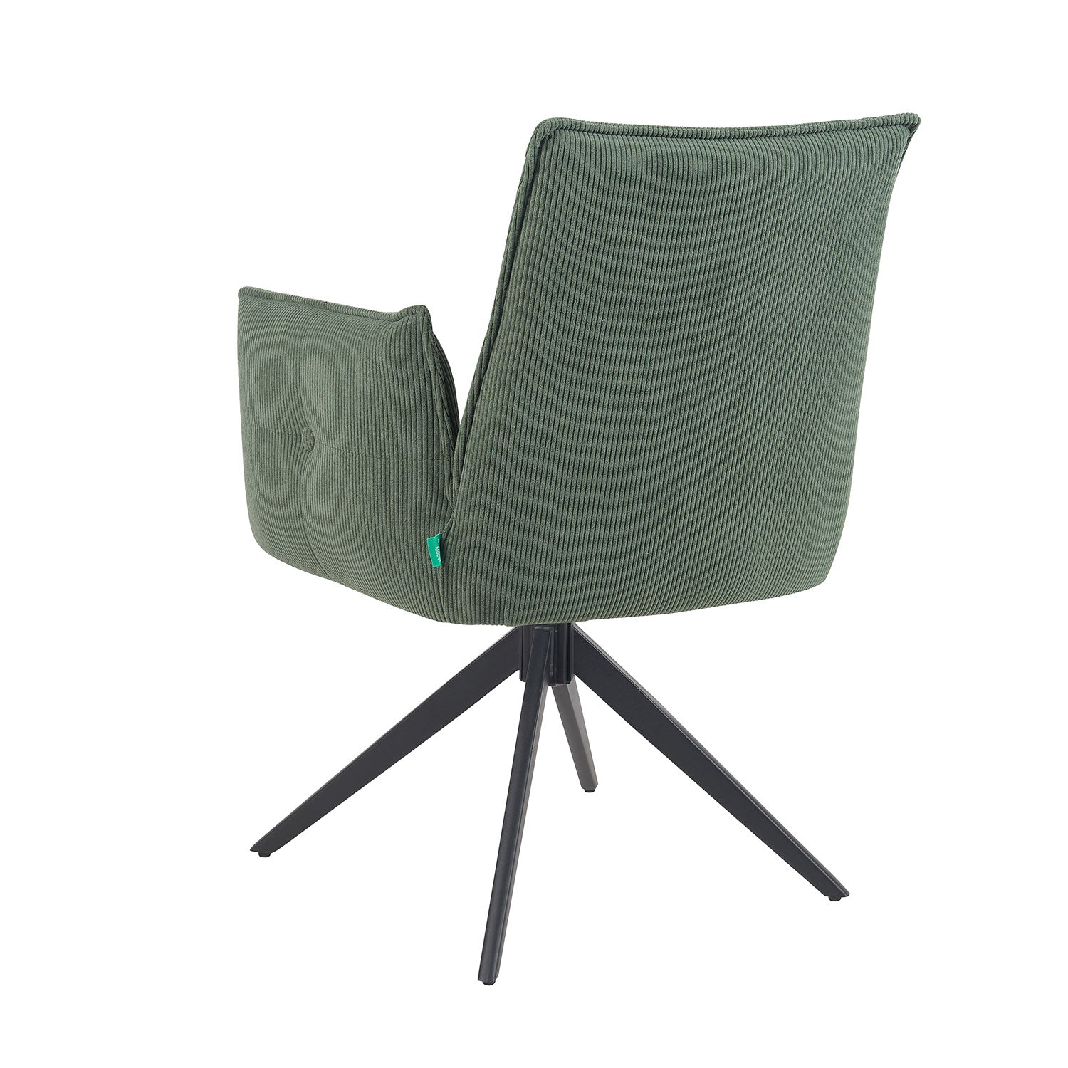 Esszimmerstuhl Mika-Nina 2er-Set | 360° drehbar | Metall pulverbeschichtet Matt-Schwarz | DUBI Möbel