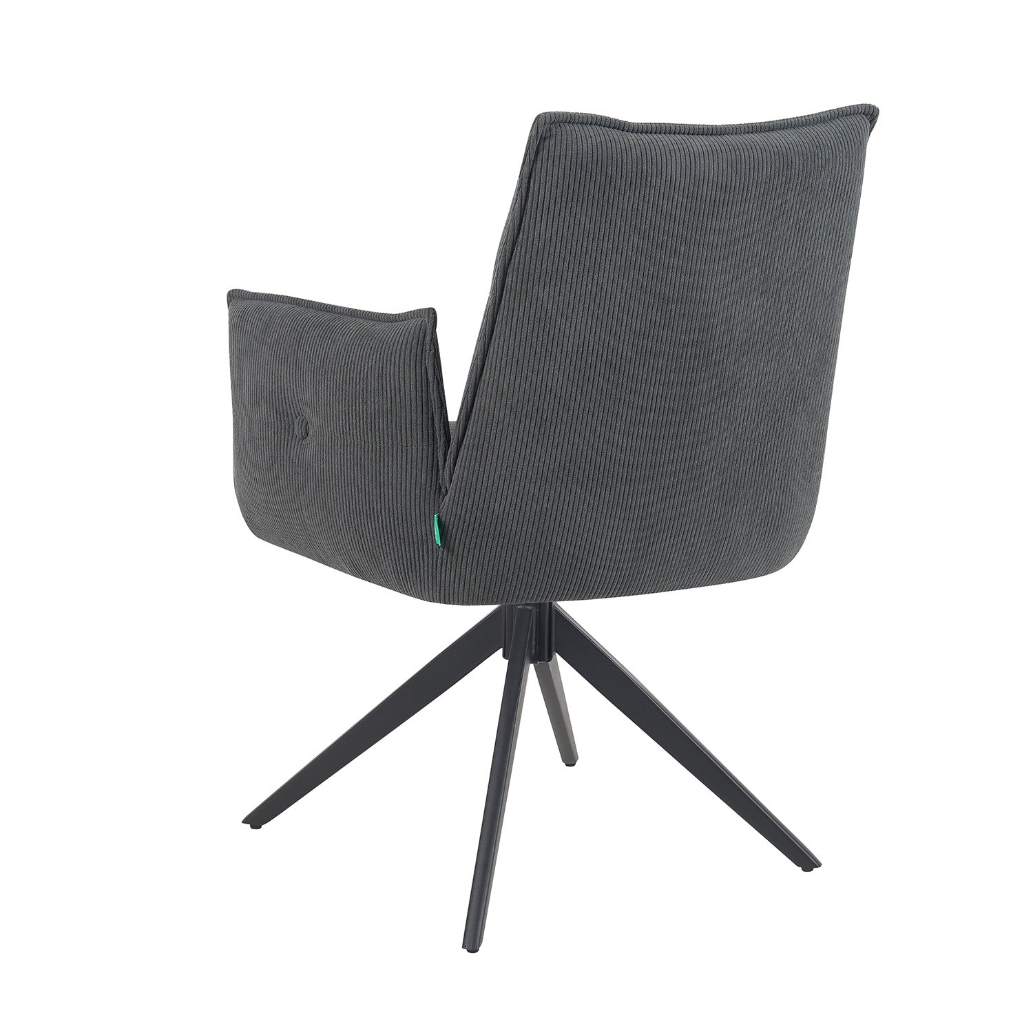 Esszimmerstuhl Mika-Nina 2er-Set | 360° drehbar | Metall pulverbeschichtet Matt-Schwarz | DUBI Möbel