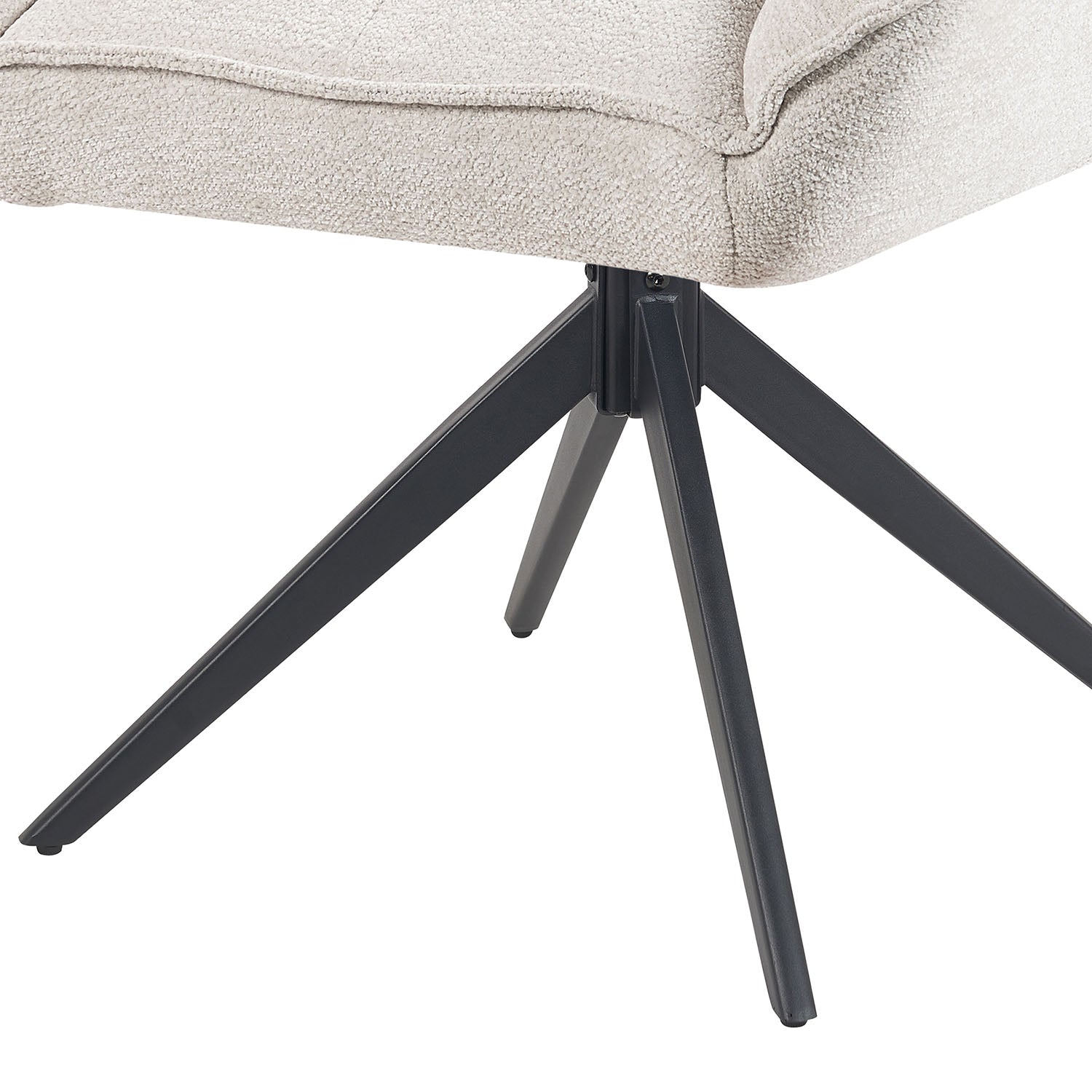 Esszimmerstuhl Mika-Zoe 2er-Set | 360° drehbar | Metall pulverbeschichtet Matt-Schwarz | DUBI Möbel