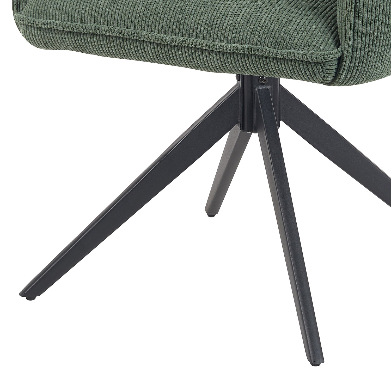 Esszimmerstuhl Mika-Nina 2er-Set | 360° drehbar | Metall pulverbeschichtet Matt-Schwarz | DUBI Möbel