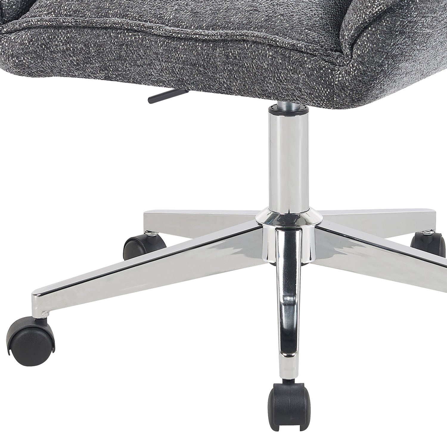 Bürostuhl Mika-Megan 2er-Set | mit Rollen | 360° drehbar | höhenverstellbar | Chrom | DUBI Möbel