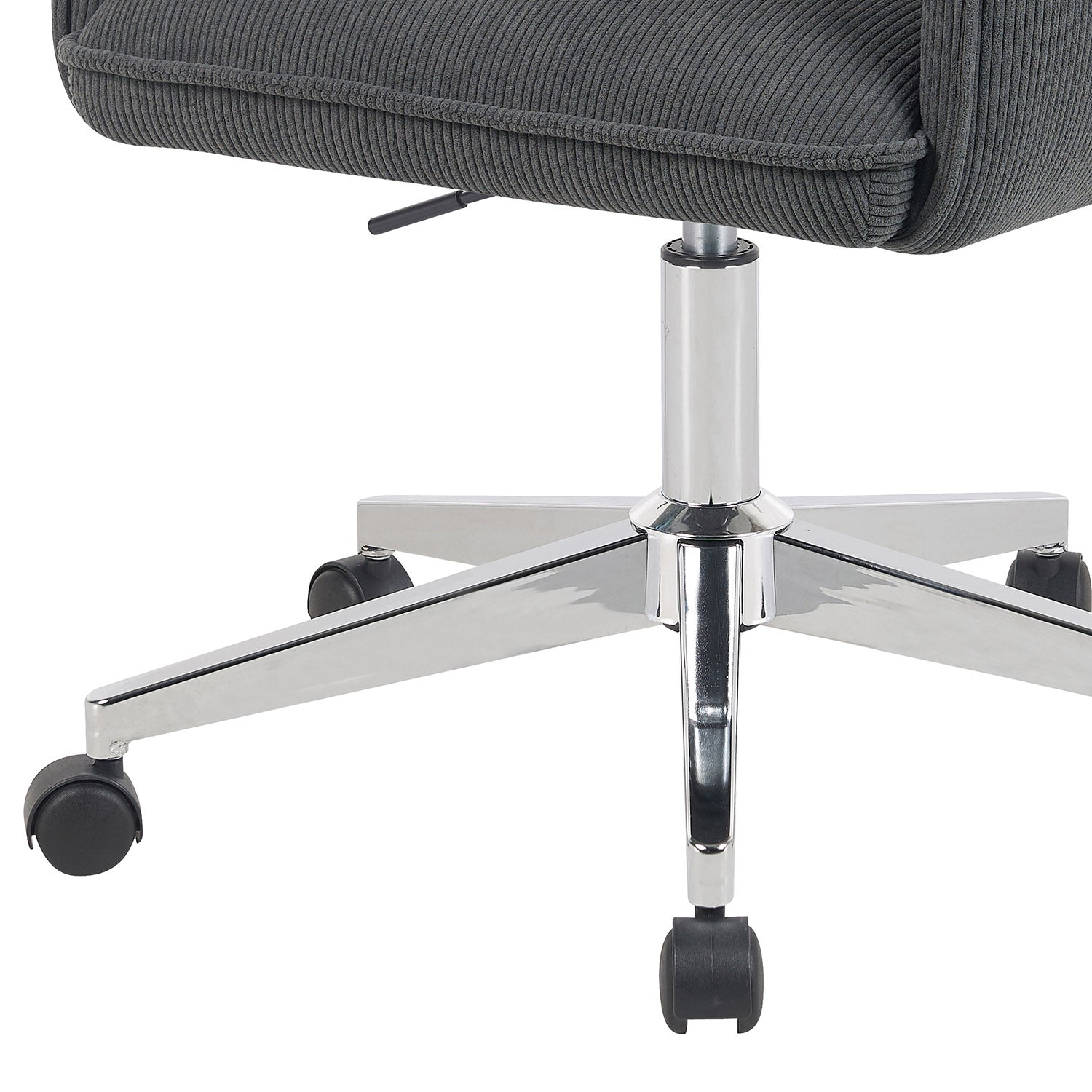 Bürostuhl Mika-Cleo 2er-Set | mit Rollen | 360° drehbar | höhenverstellbar | Chrom | DUBI Möbel