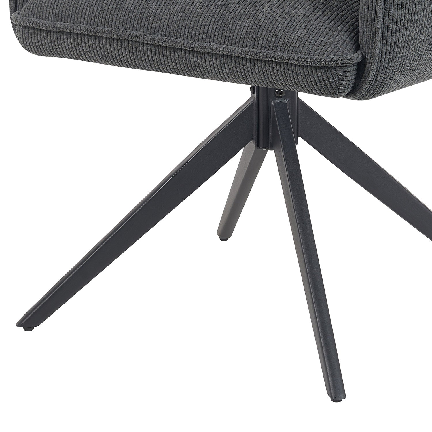 Esszimmerstuhl Mika-Nina 2er-Set | 360° drehbar | Metall pulverbeschichtet Matt-Schwarz | DUBI Möbel