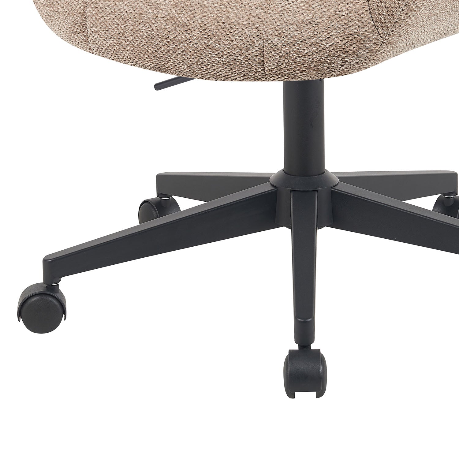 Bürostuhl Mika-Nuri 2er-Set | mit Rollen | 360° drehbar | höhenverstellbar | pulverbeschichtet Matt-Schwarz | DUBI Möbel