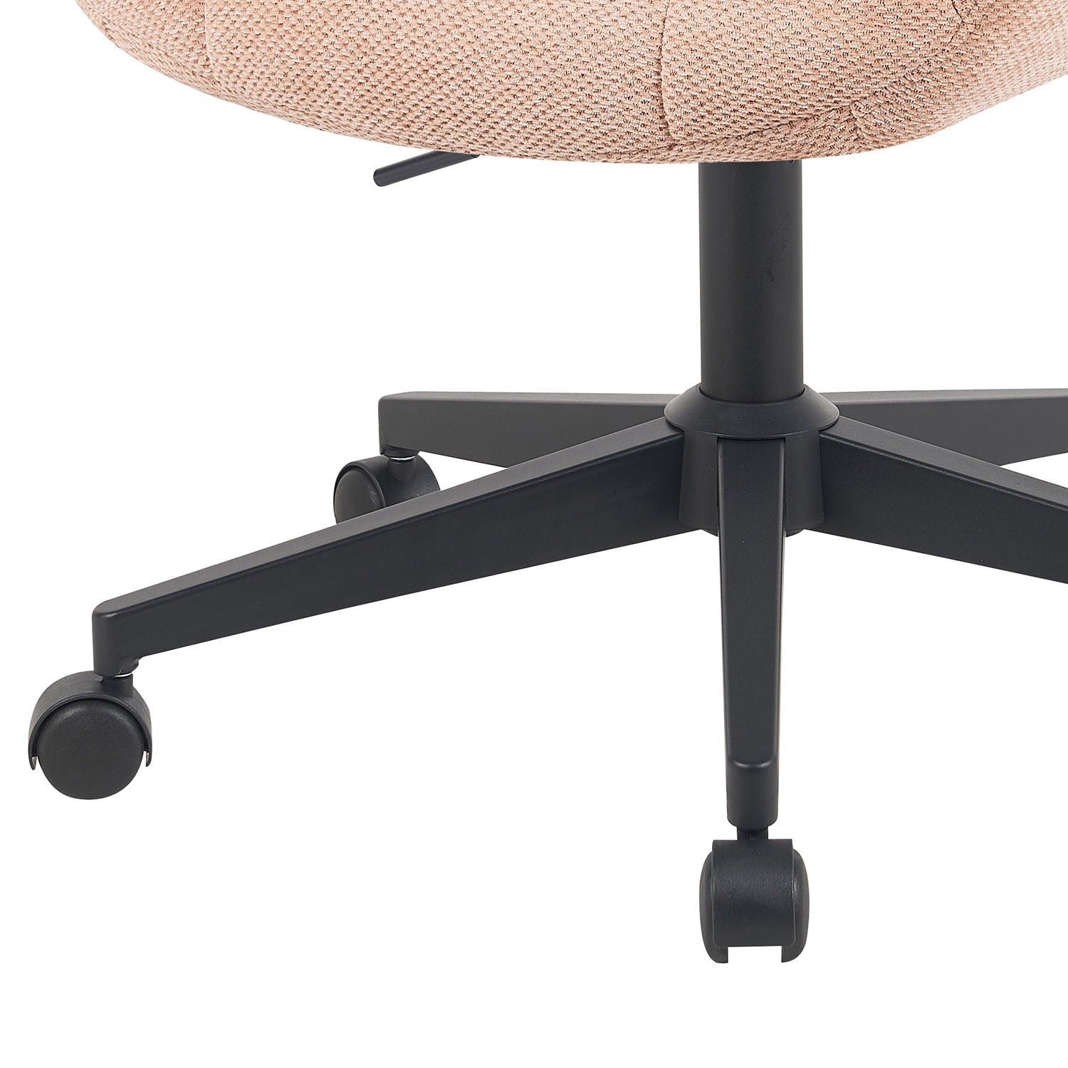 Bürostuhl Mika-Nuri 2er-Set | mit Rollen | 360° drehbar | höhenverstellbar | pulverbeschichtet Matt-Schwarz | DUBI Möbel