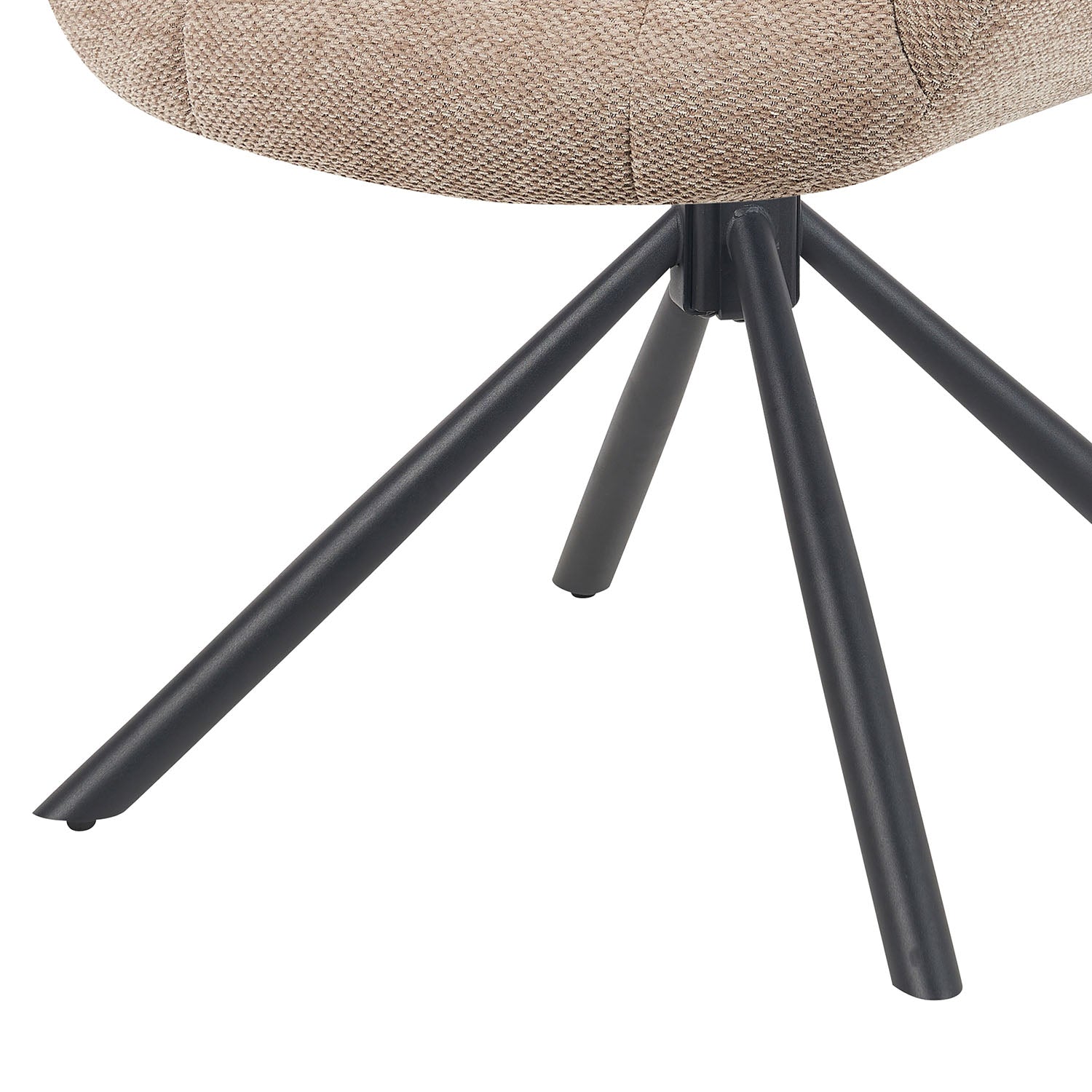 Esszimmerstuhl Mika-Luka 2er-Set | 360° drehbar | Metall pulverbeschichtet Matt Schwarz | DUBI Möbel