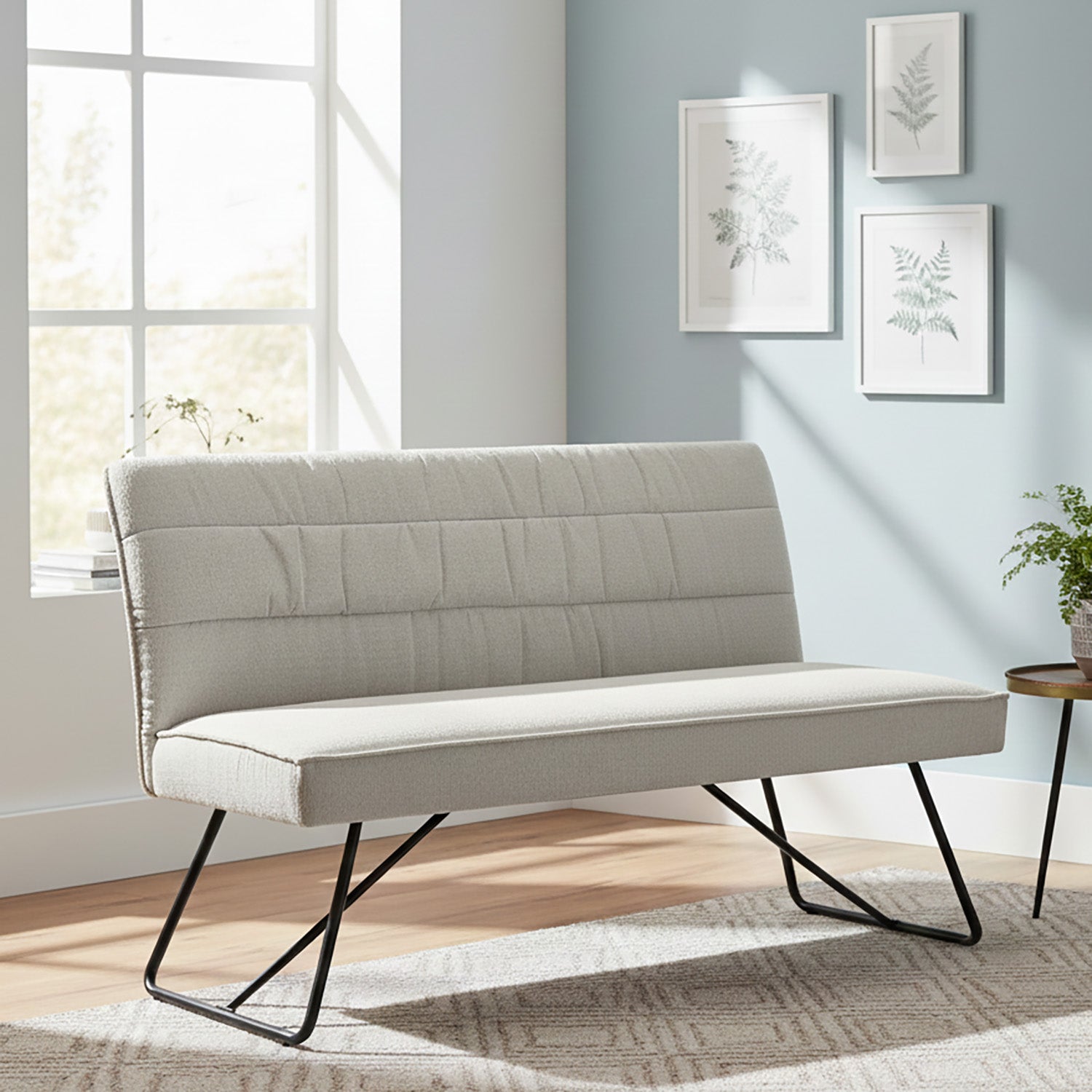 Esszimmerbank HANNAH, gepolstert, mit Metallgestell