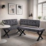 Eckbank EKA - Modulare Eckbank mit X Gestell beidseitig montierbar