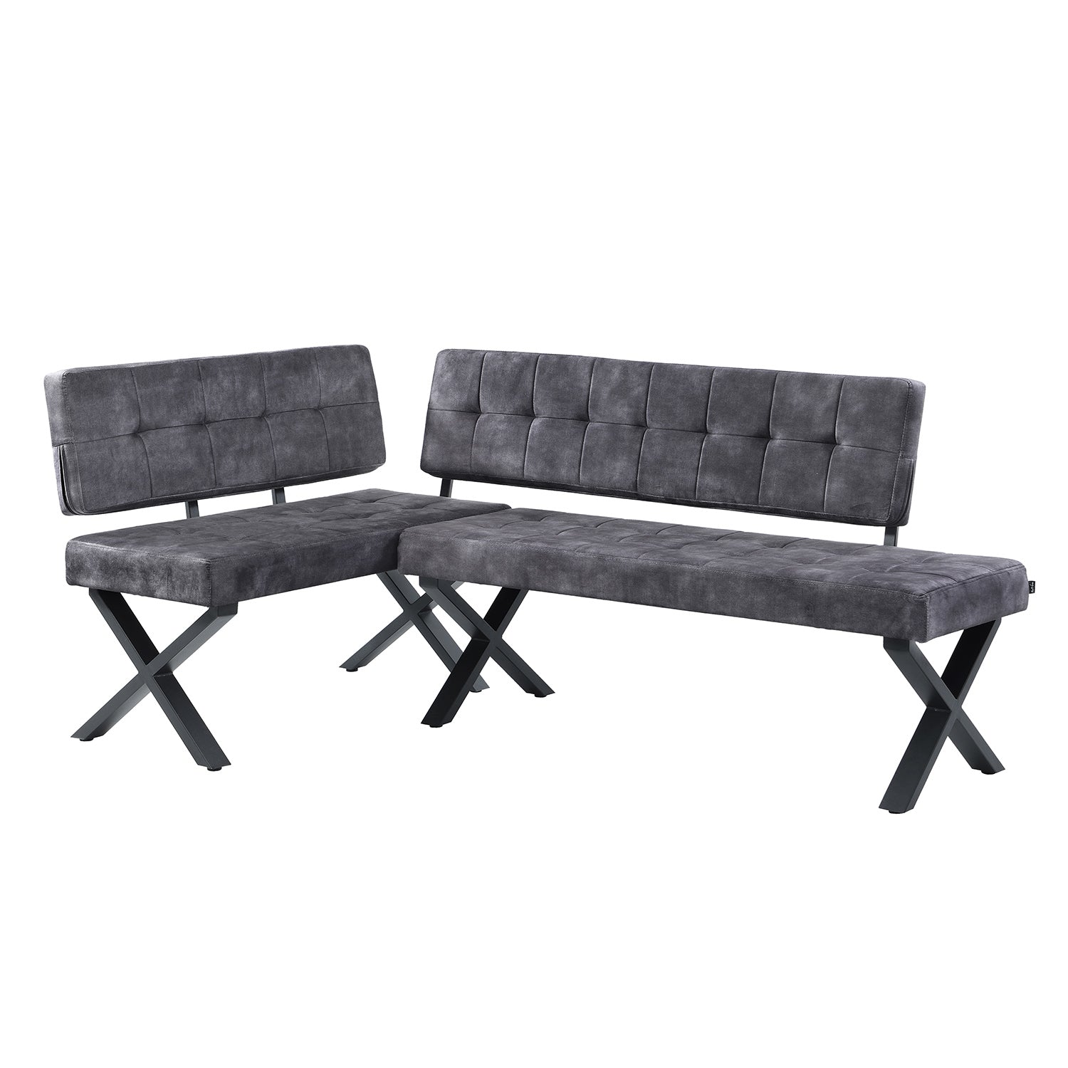 Eckbank EKA - Modulare Eckbank mit X Gestell beidseitig montierbar