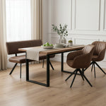 Esszimmerstuhl ARVIT – Drehbarer Stuhl mit Armlehnen & Cord oder Wildlederoptik | B&D home