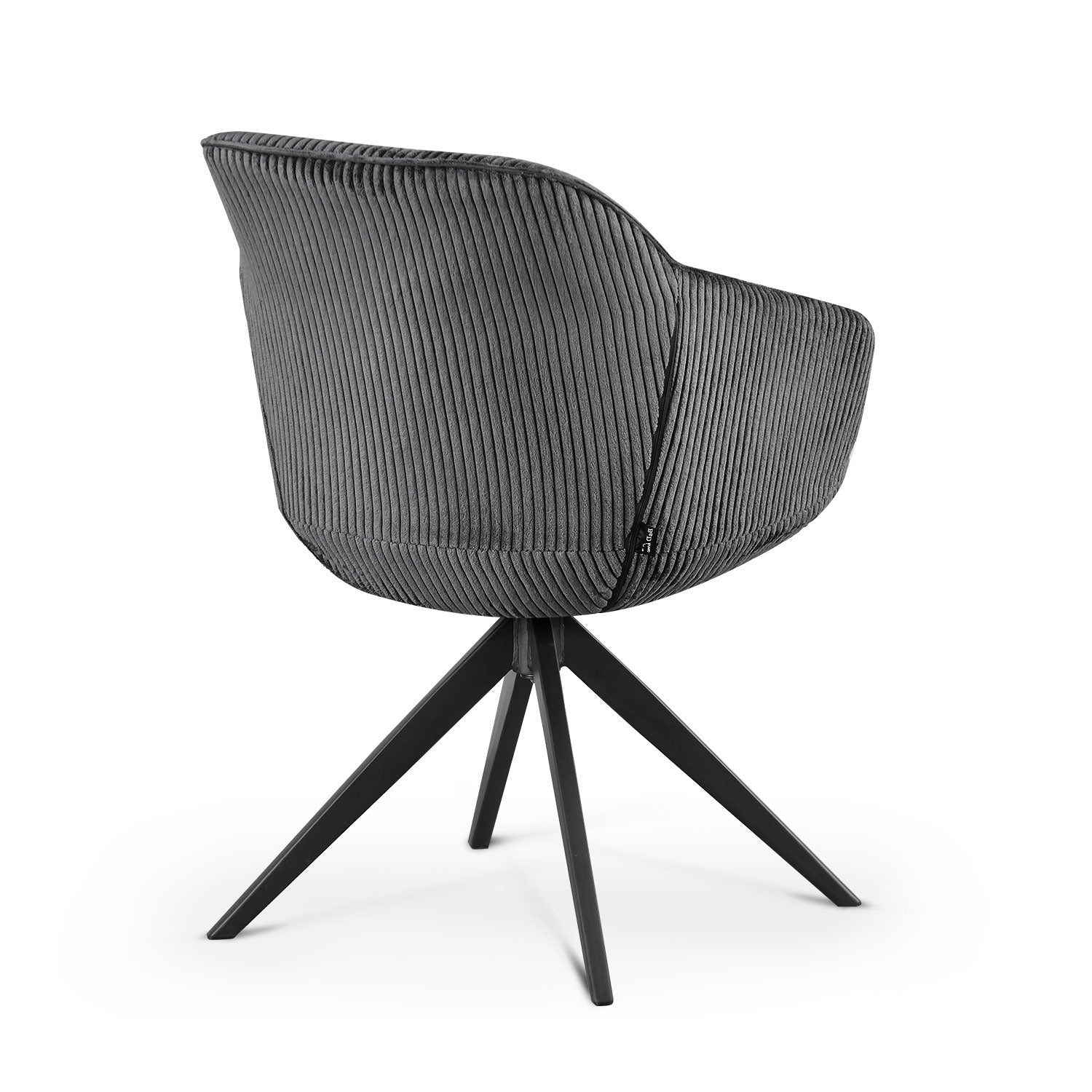 Esszimmerstuhl ARVIT – Drehbarer Stuhl mit Armlehnen & Cord oder Wildlederoptik | B&D home