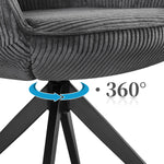 Esszimmerstuhl ARVIT – Drehbarer Stuhl mit Armlehnen & Cord oder Wildlederoptik | B&D home