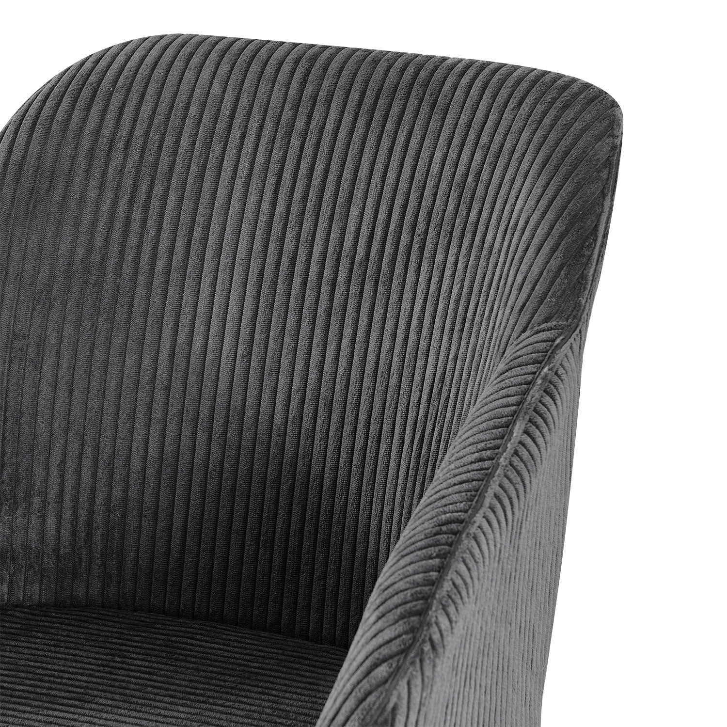 Esszimmerstuhl ARVIT – Drehbarer Stuhl mit Armlehnen & Cord oder Wildlederoptik | B&D home