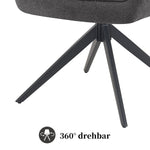 Esszimmerstuhl ARVIT – Drehbarer Stuhl mit Armlehnen & Federkernpolsterung