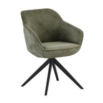 Esszimmerstuhl ARVIT – Drehbarer Stuhl mit Armlehnen & Cord oder Wildlederoptik