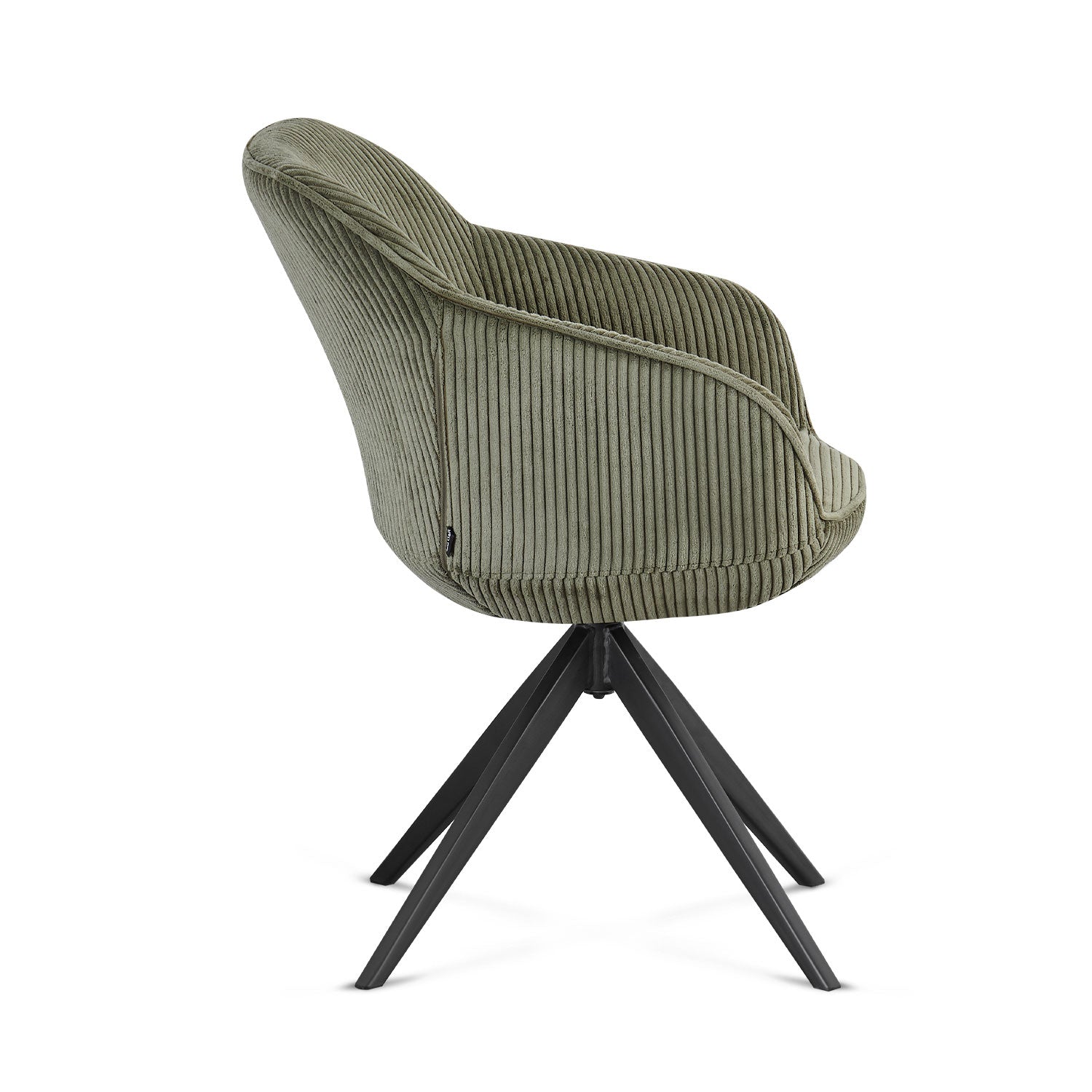 Esszimmerstuhl ARVIT – Drehbarer Stuhl mit Armlehnen & Cord oder Wildlederoptik | B&D home