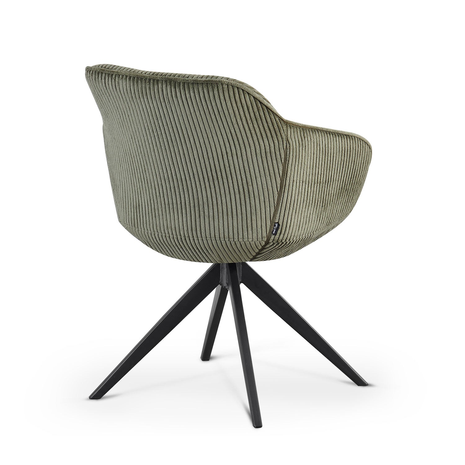 Esszimmerstuhl ARVIT – Drehbarer Stuhl mit Armlehnen & Cord oder Wildlederoptik | B&D home