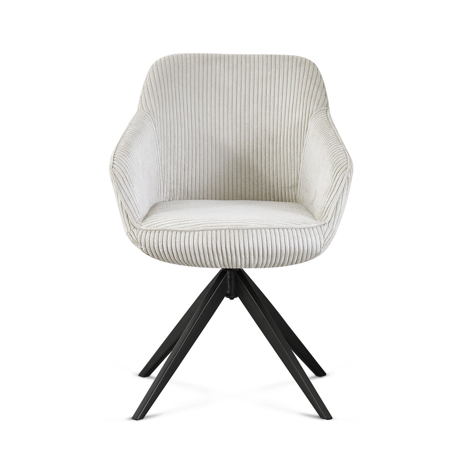 Esszimmerstuhl ARVIT – Drehbarer Stuhl mit Armlehnen & Cord oder Wildlederoptik | B&D home