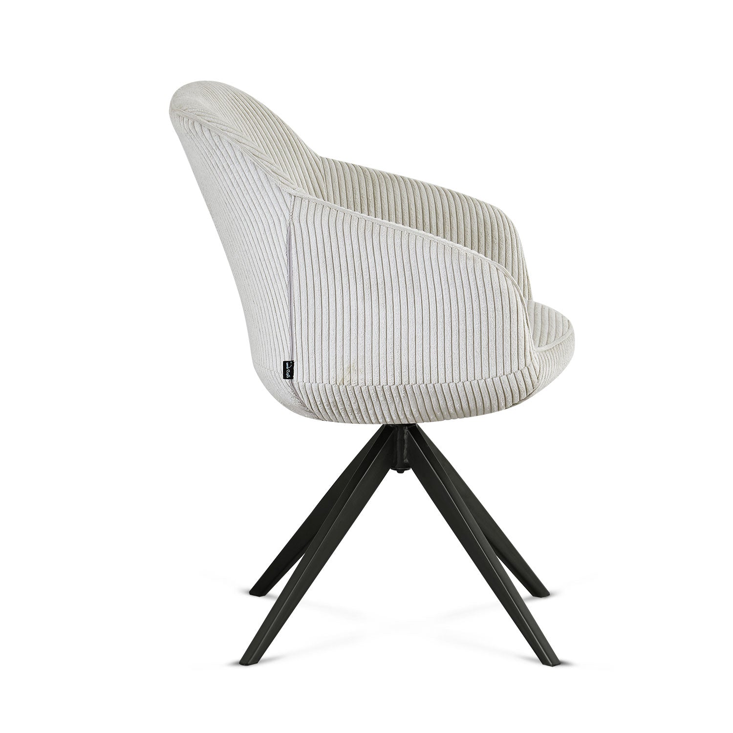 Esszimmerstuhl ARVIT – Drehbarer Stuhl mit Armlehnen & Cord oder Wildlederoptik | B&D home