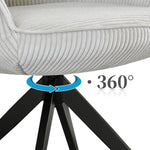 Esszimmerstuhl ARVIT – Drehbarer Stuhl mit Armlehnen & Cord oder Wildlederoptik | B&D home