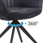 Esszimmerstuhl ARVIT – Drehbarer Stuhl mit Armlehnen & Cord oder Wildlederoptik | B&D home