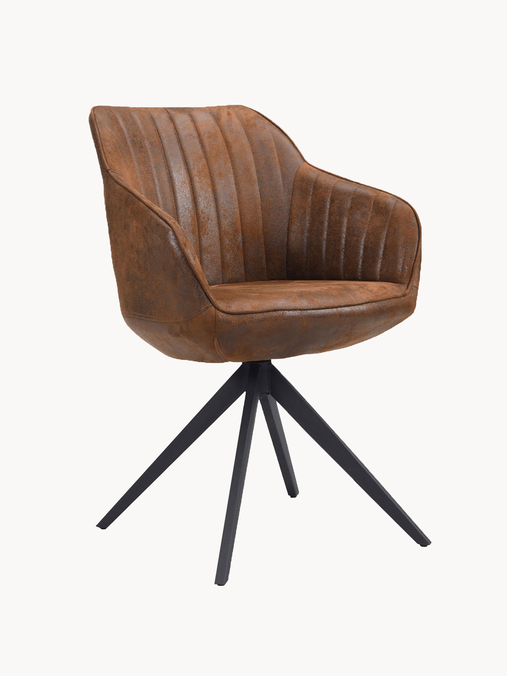 Esszimmerstuhl ARVIT – Drehbarer Stuhl mit Armlehnen & Cord oder Wildlederoptik