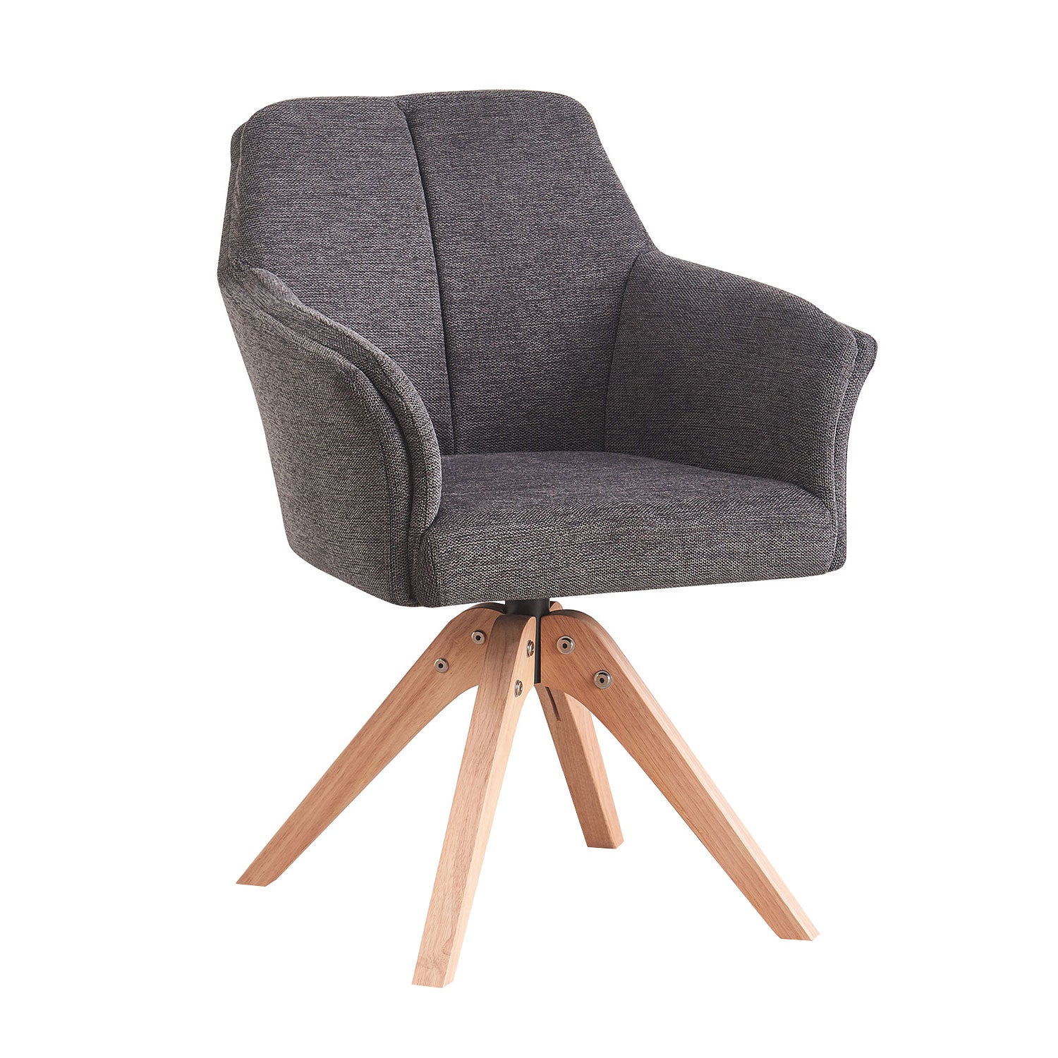 Esszimmerstuhl DAISY – Drehbarer Stuhl mit Armlehne & Holzgestell | B&D home