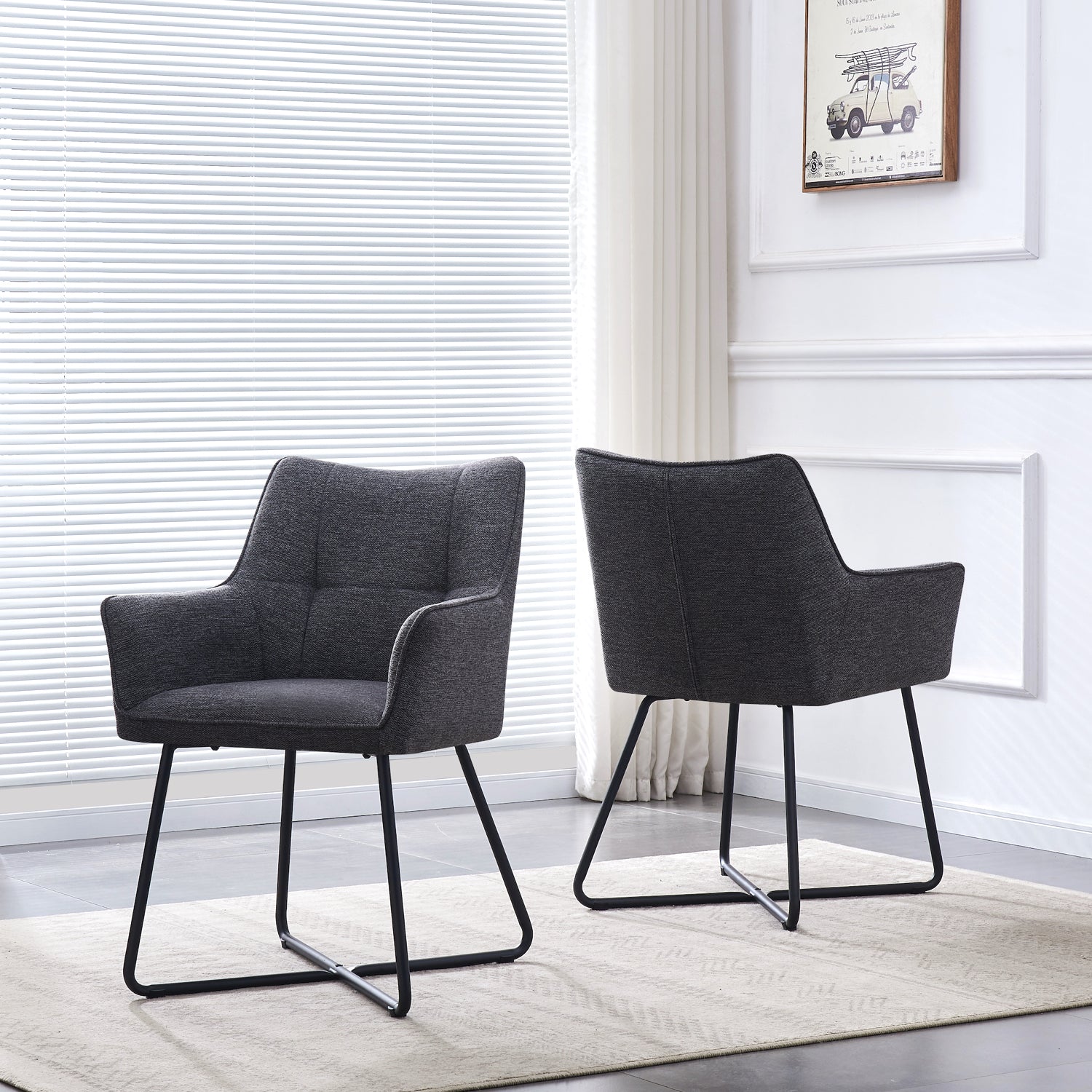 NELE, 2er Set - Moderner Polsterstuhl