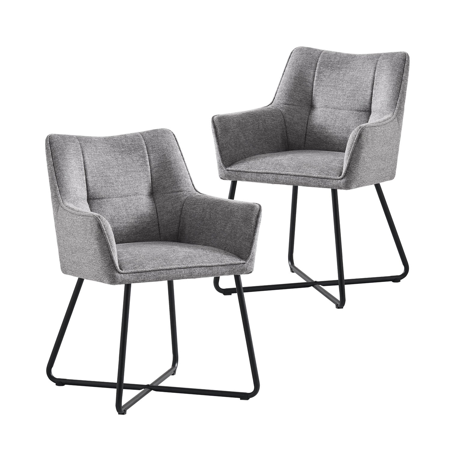 NELE, 2er Set - Moderner Polsterstuhl