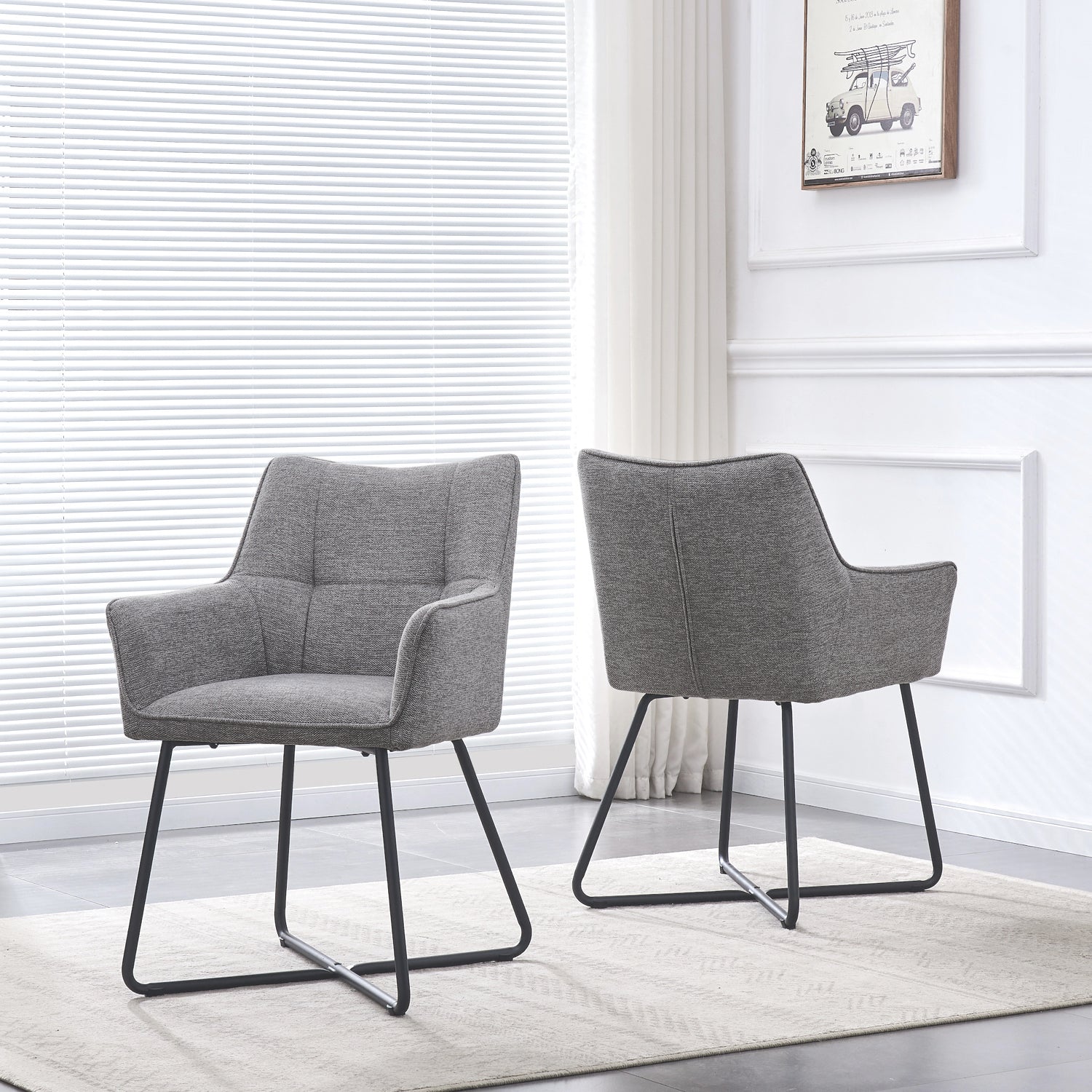 B-Ware Esszimmerstuhl BREIGHT, 2er Set, Grau