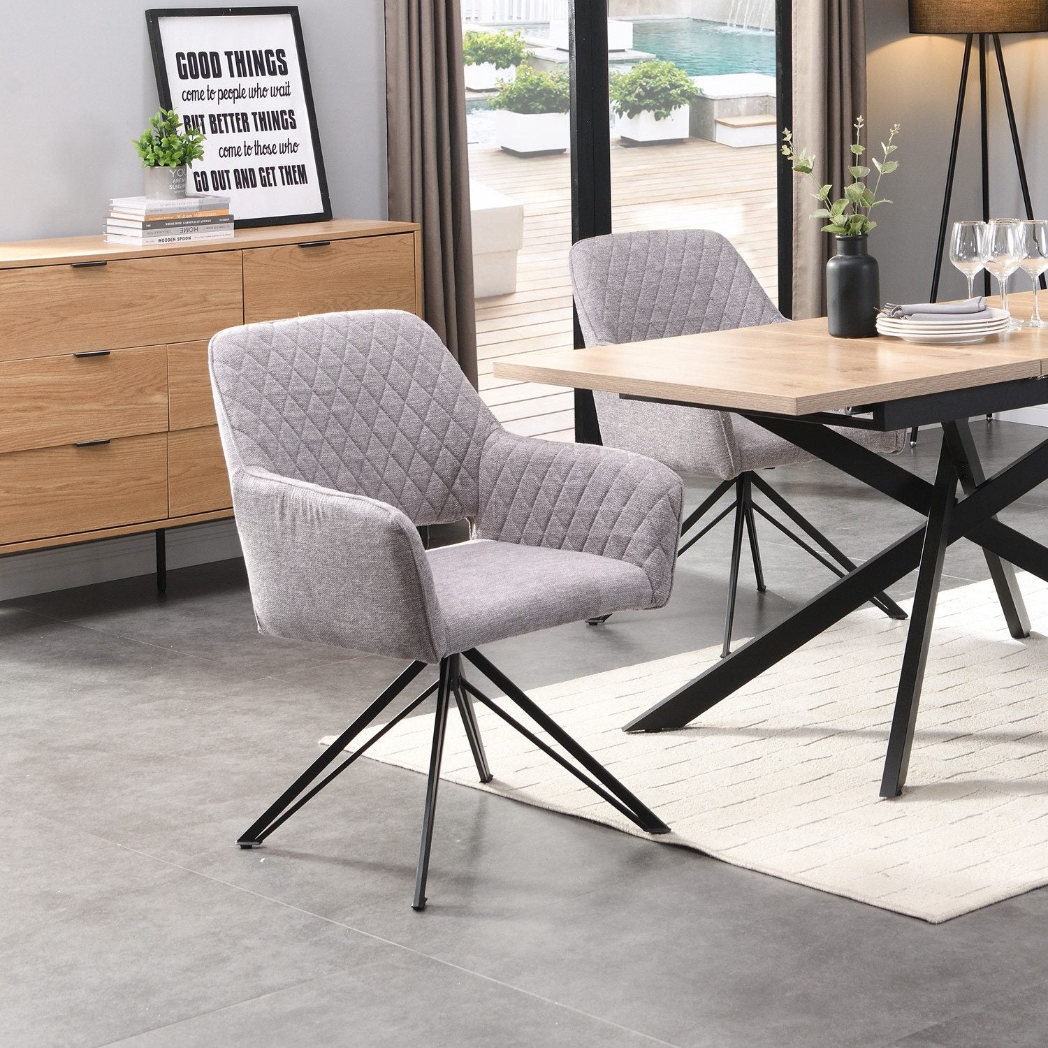 C-Ware Esszimmerstuhl JASCHA, Grau  (ungeprüfte Retoure)